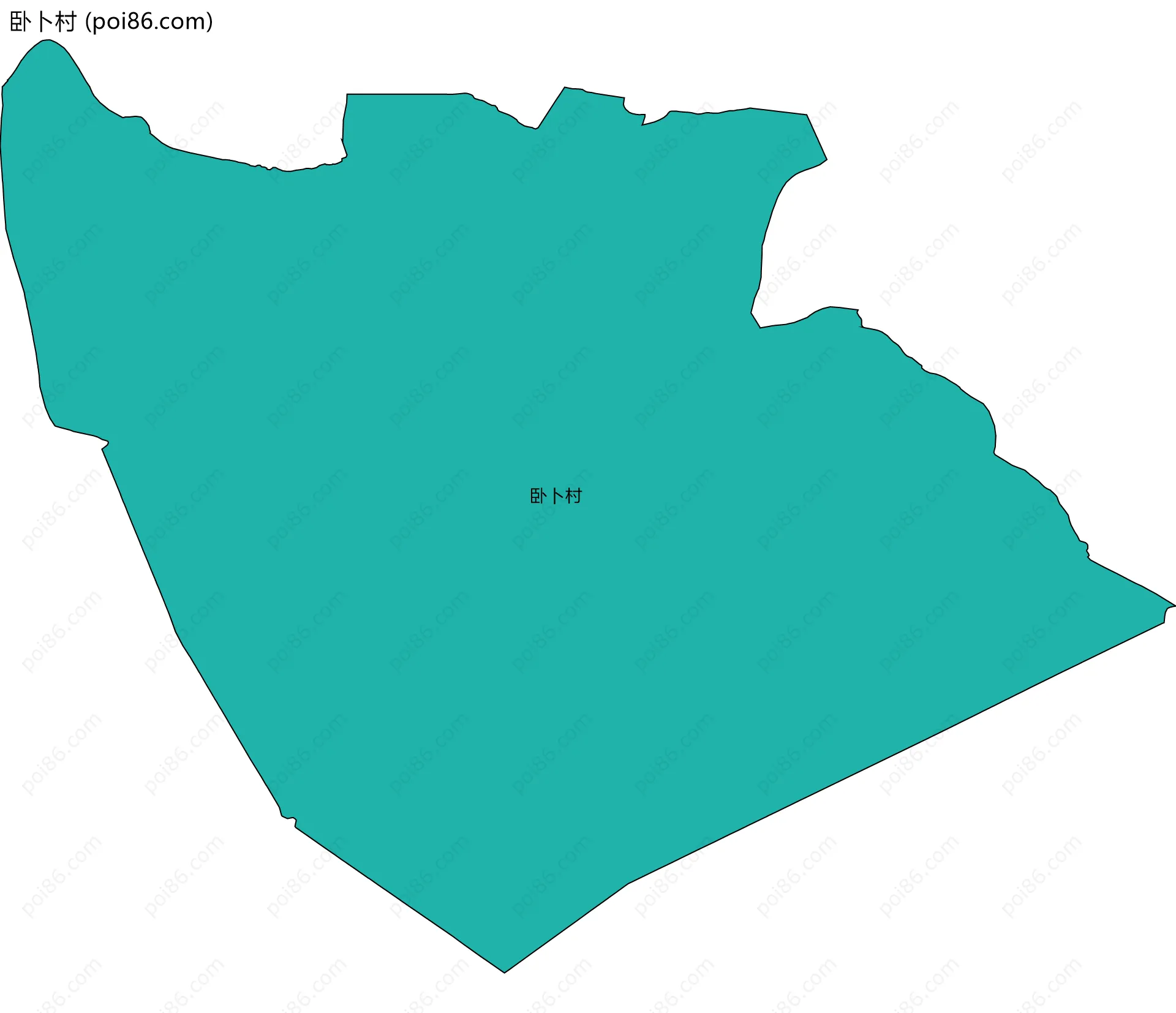 卧卜村边界地图
