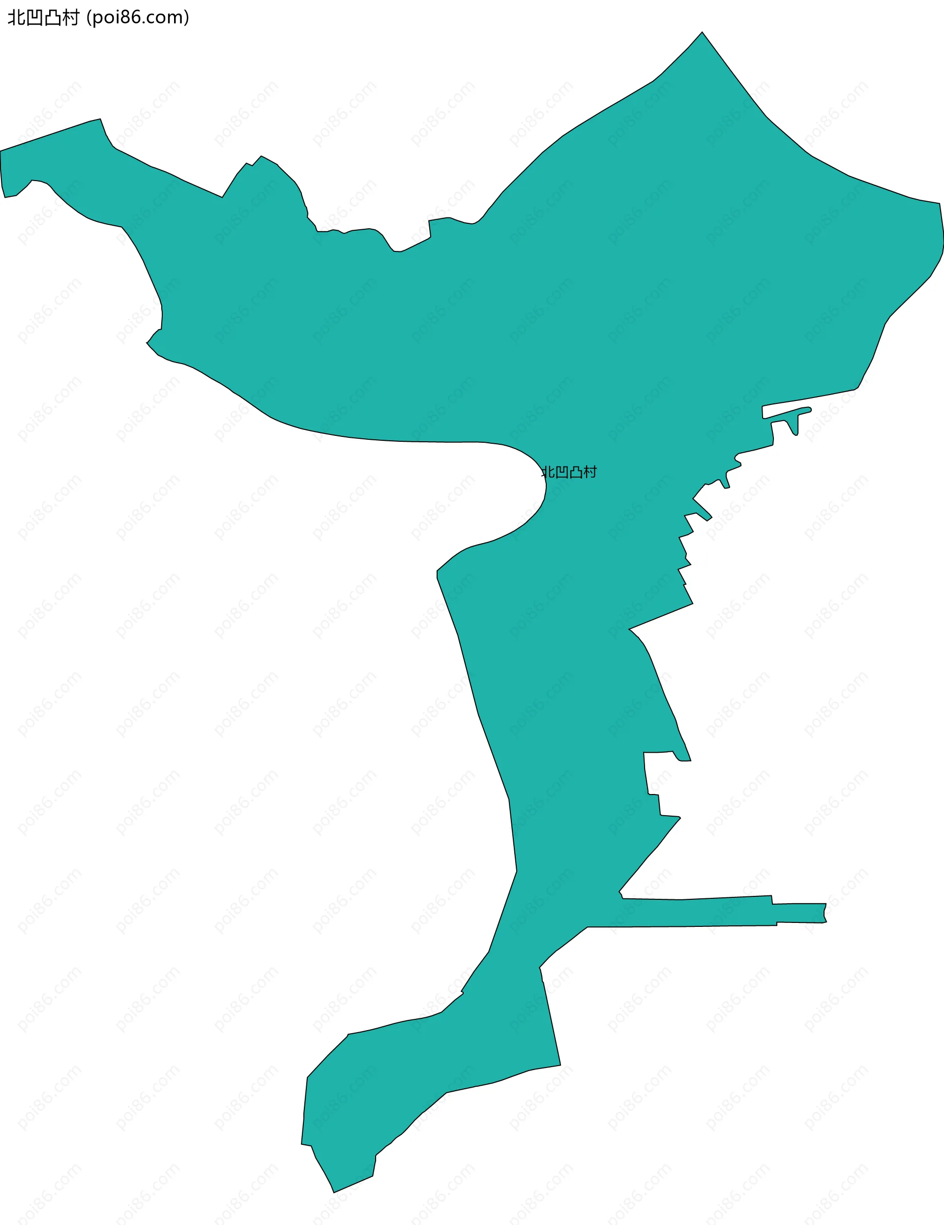 北凹凸村边界地图