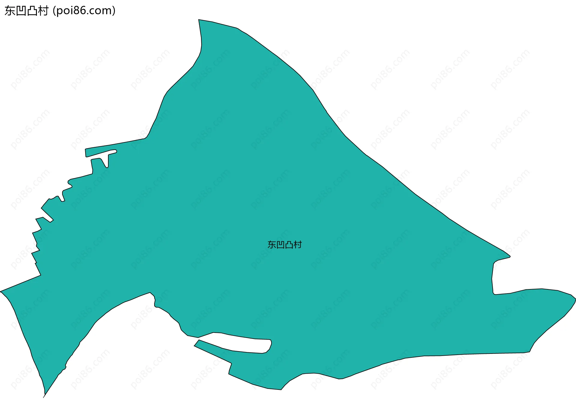 东凹凸村边界地图
