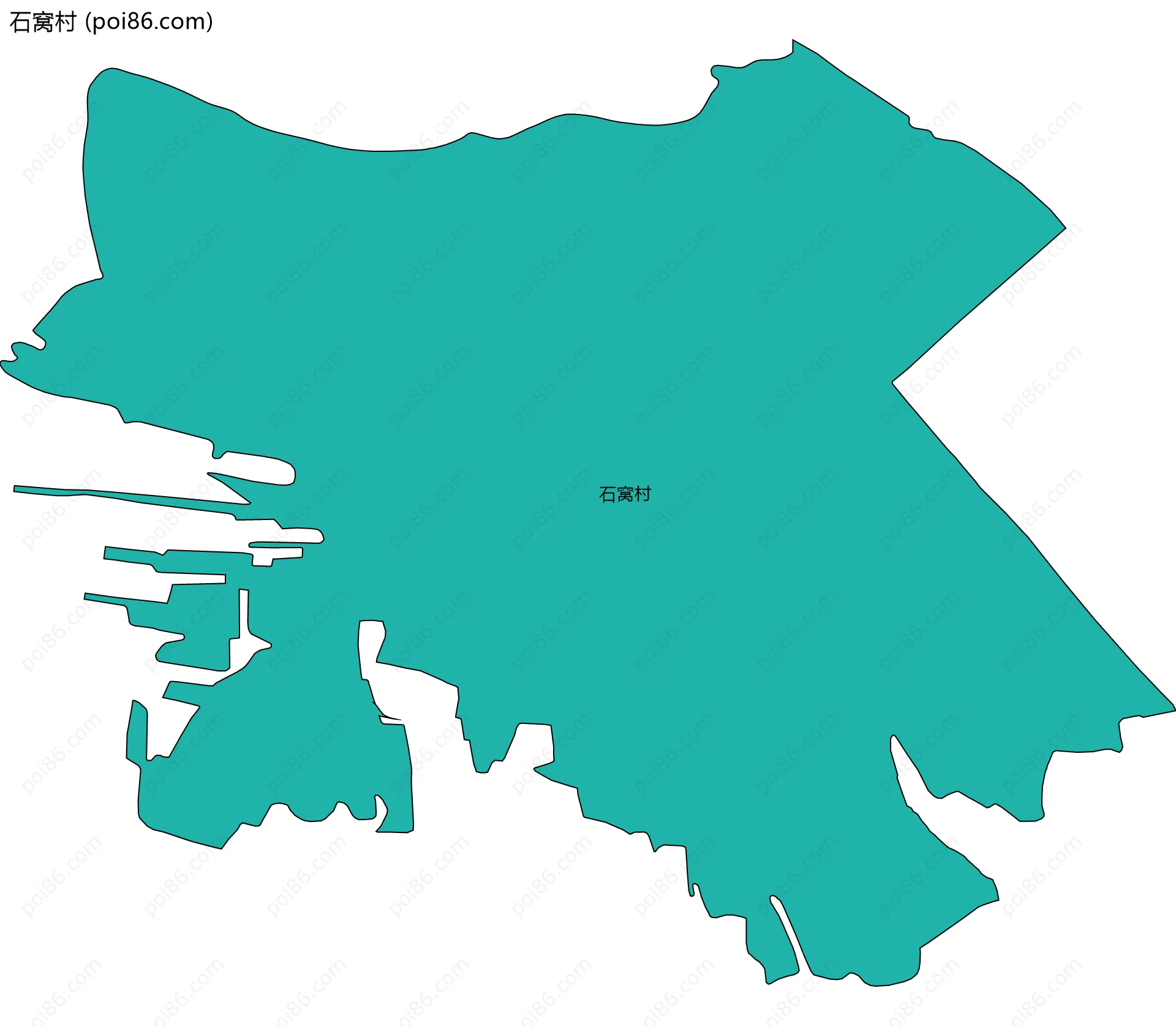 石窝村边界地图