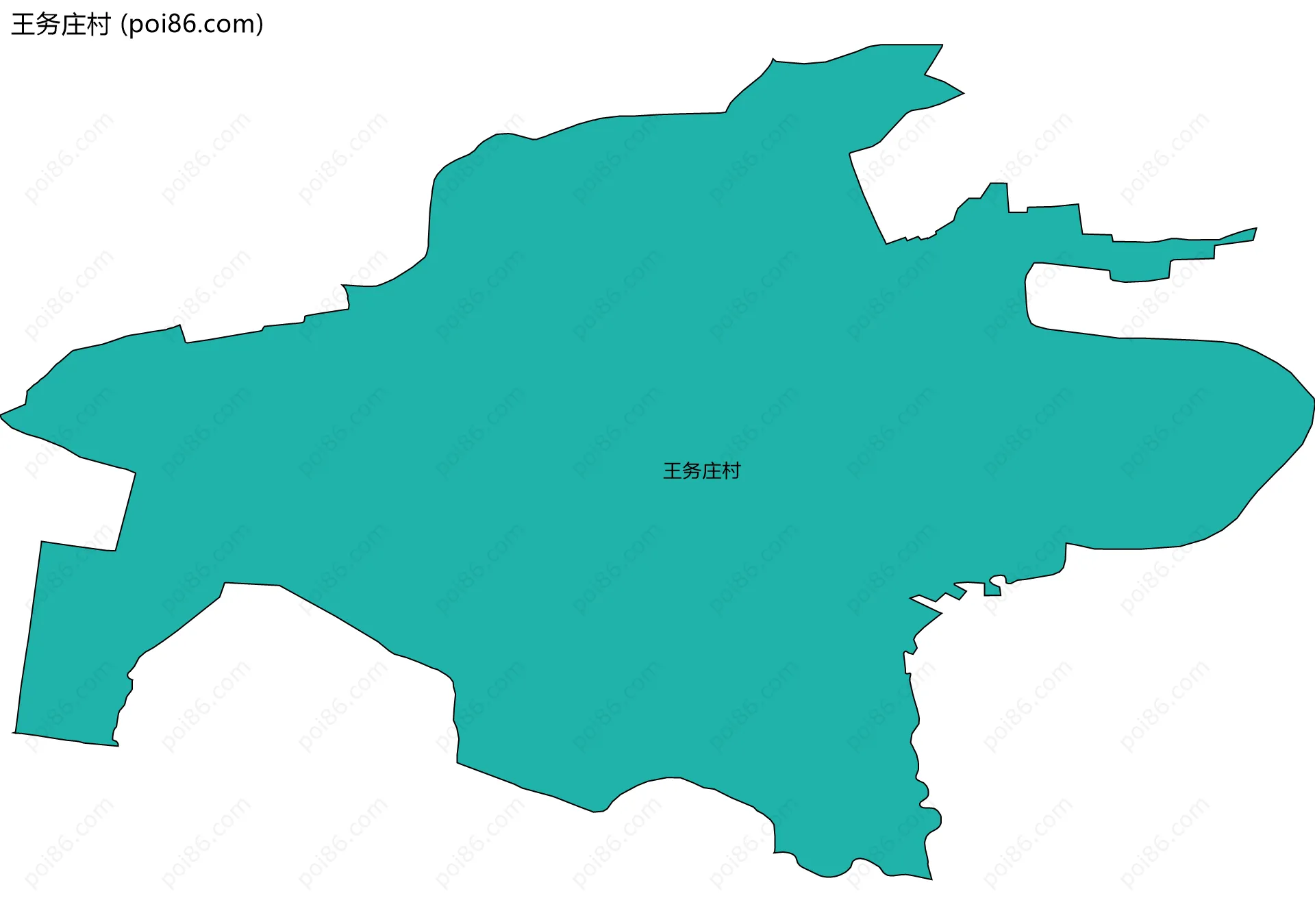 王务庄村边界地图