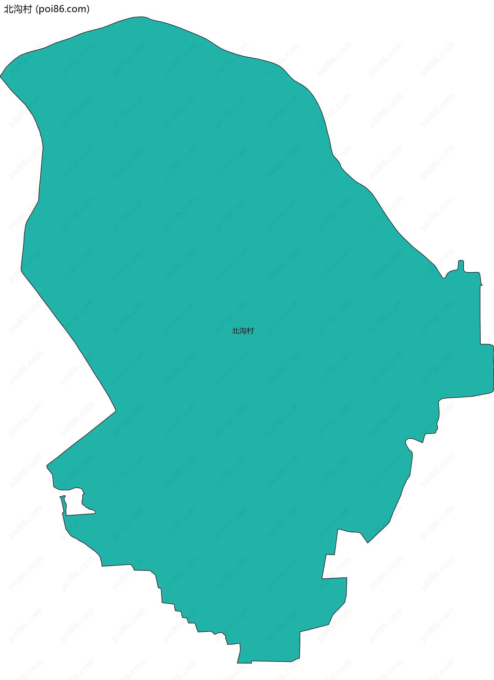 北沟村边界地图