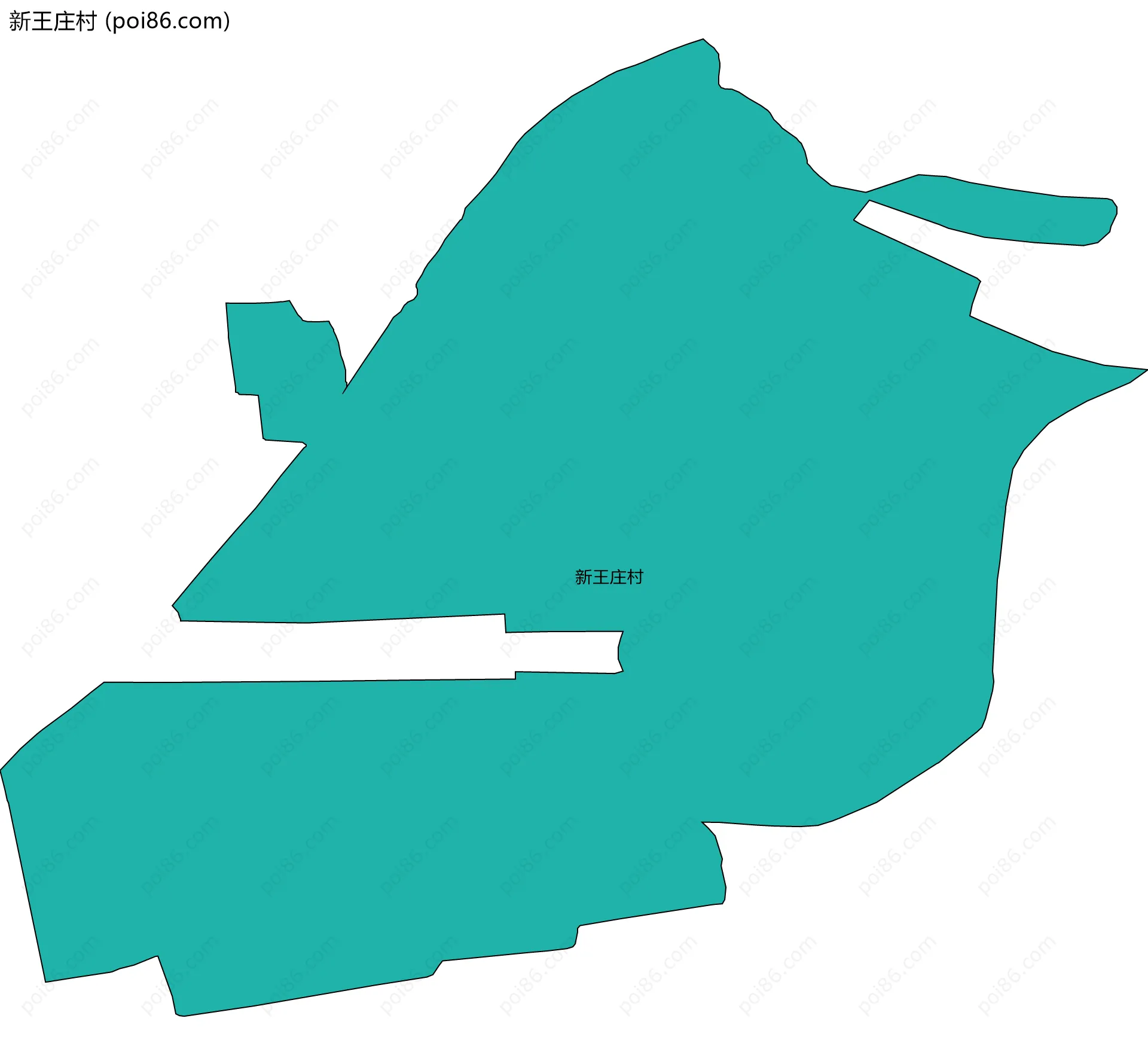 新王庄村边界地图