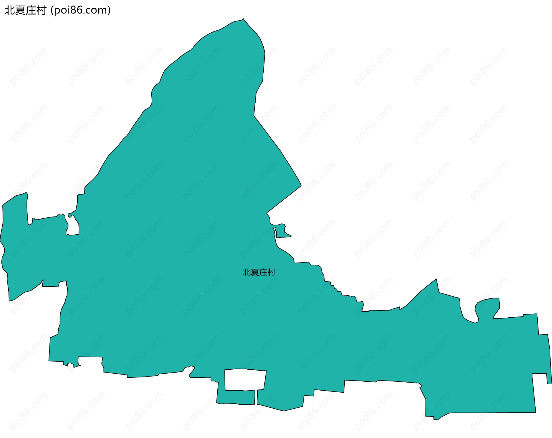 北夏庄村边界地图