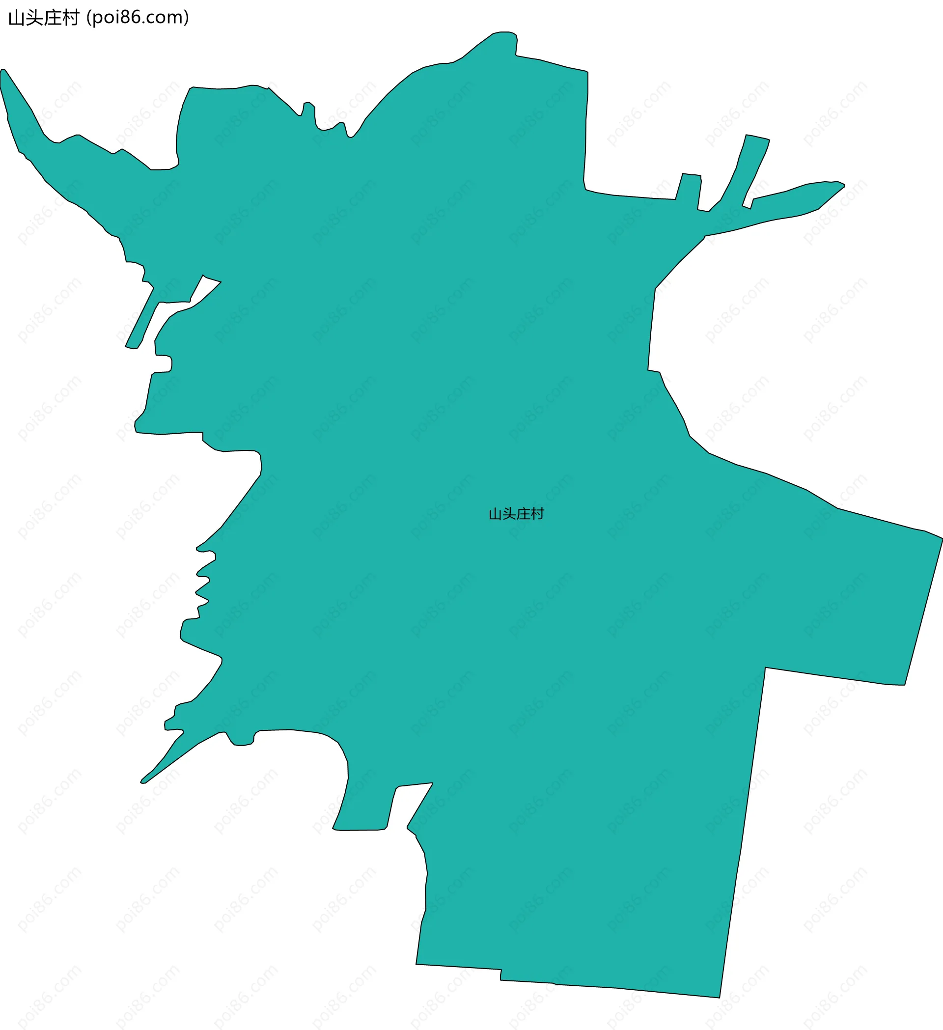 山头庄村边界地图