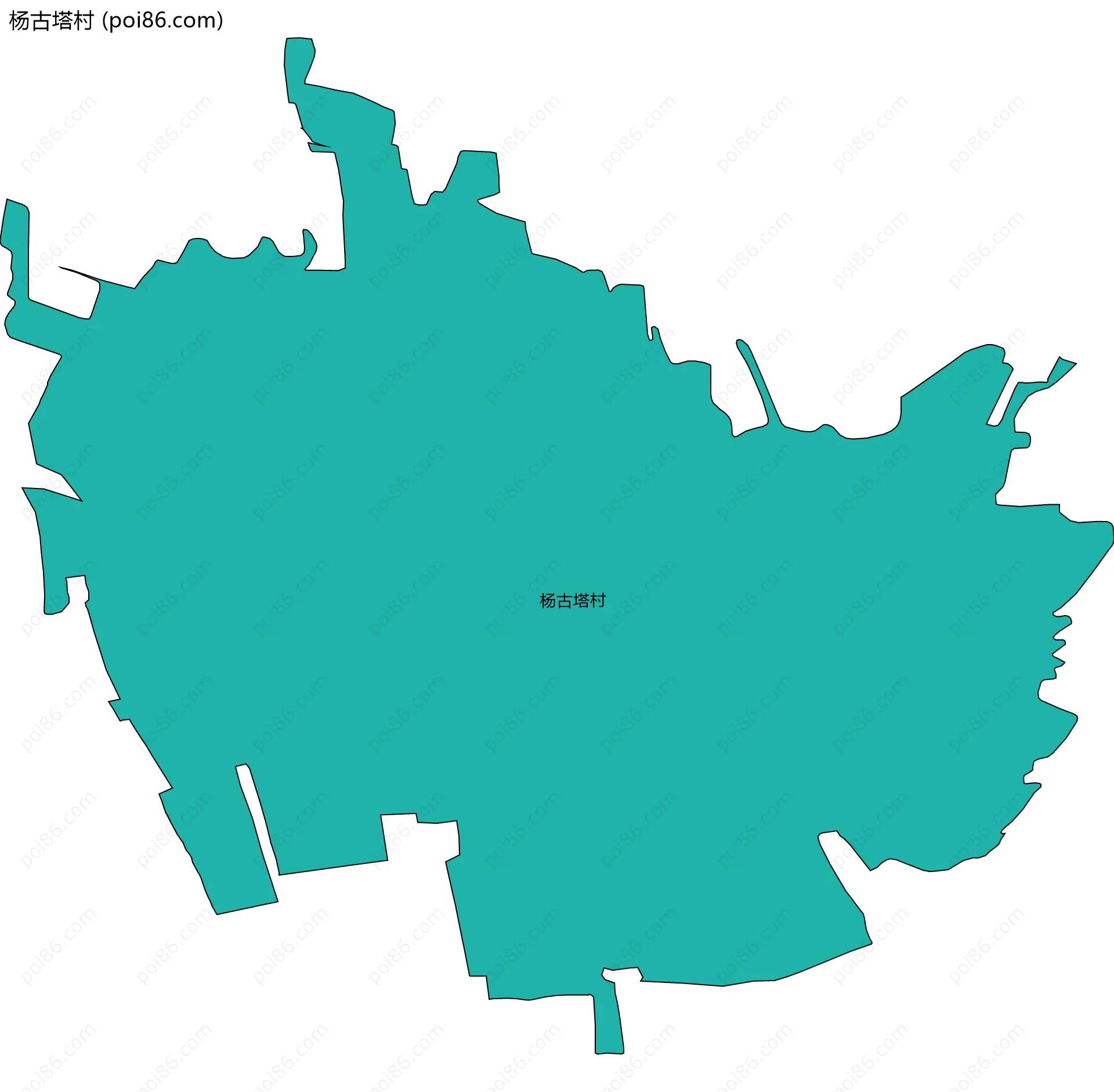 杨古塔村边界地图