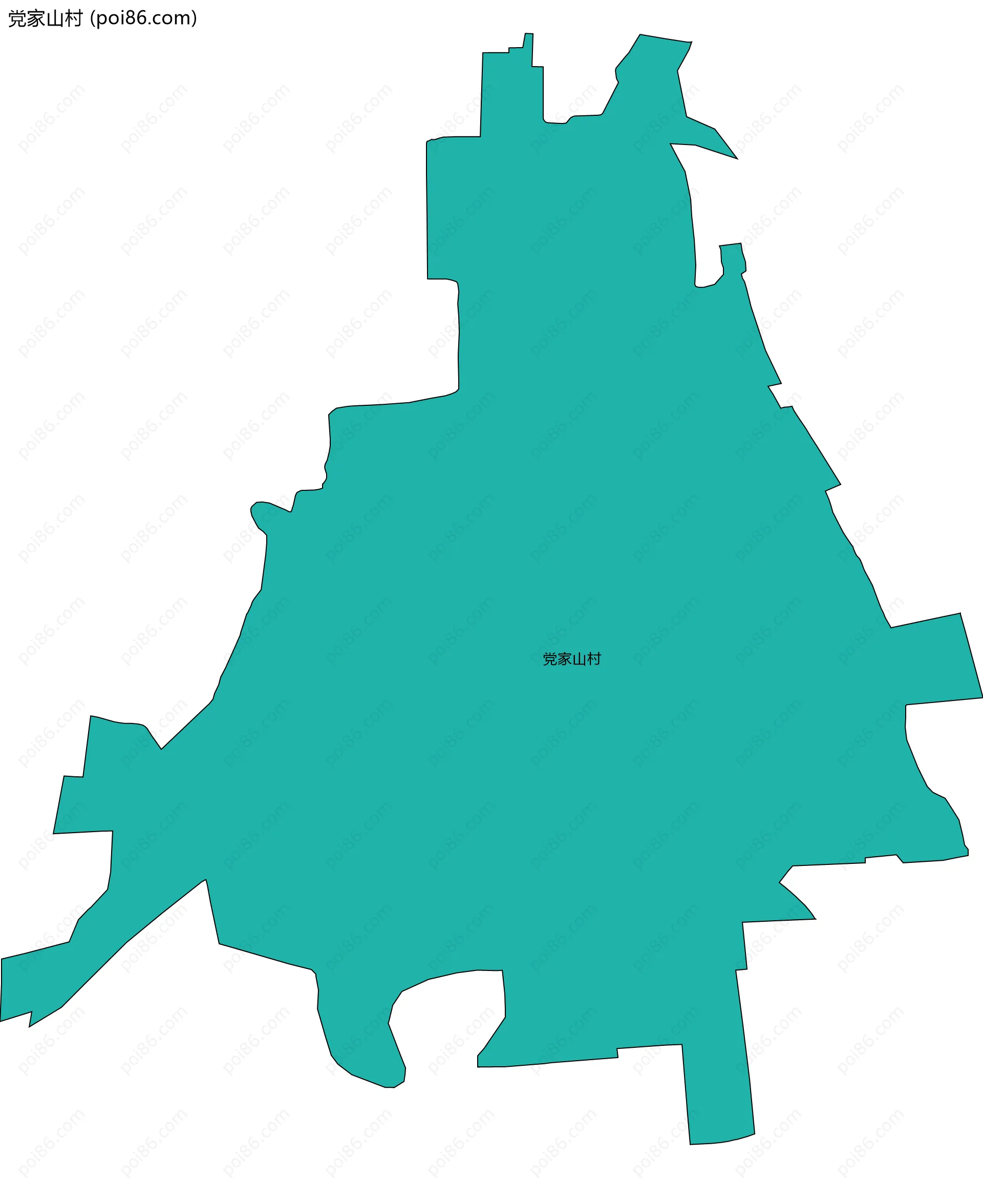 党家山村边界地图