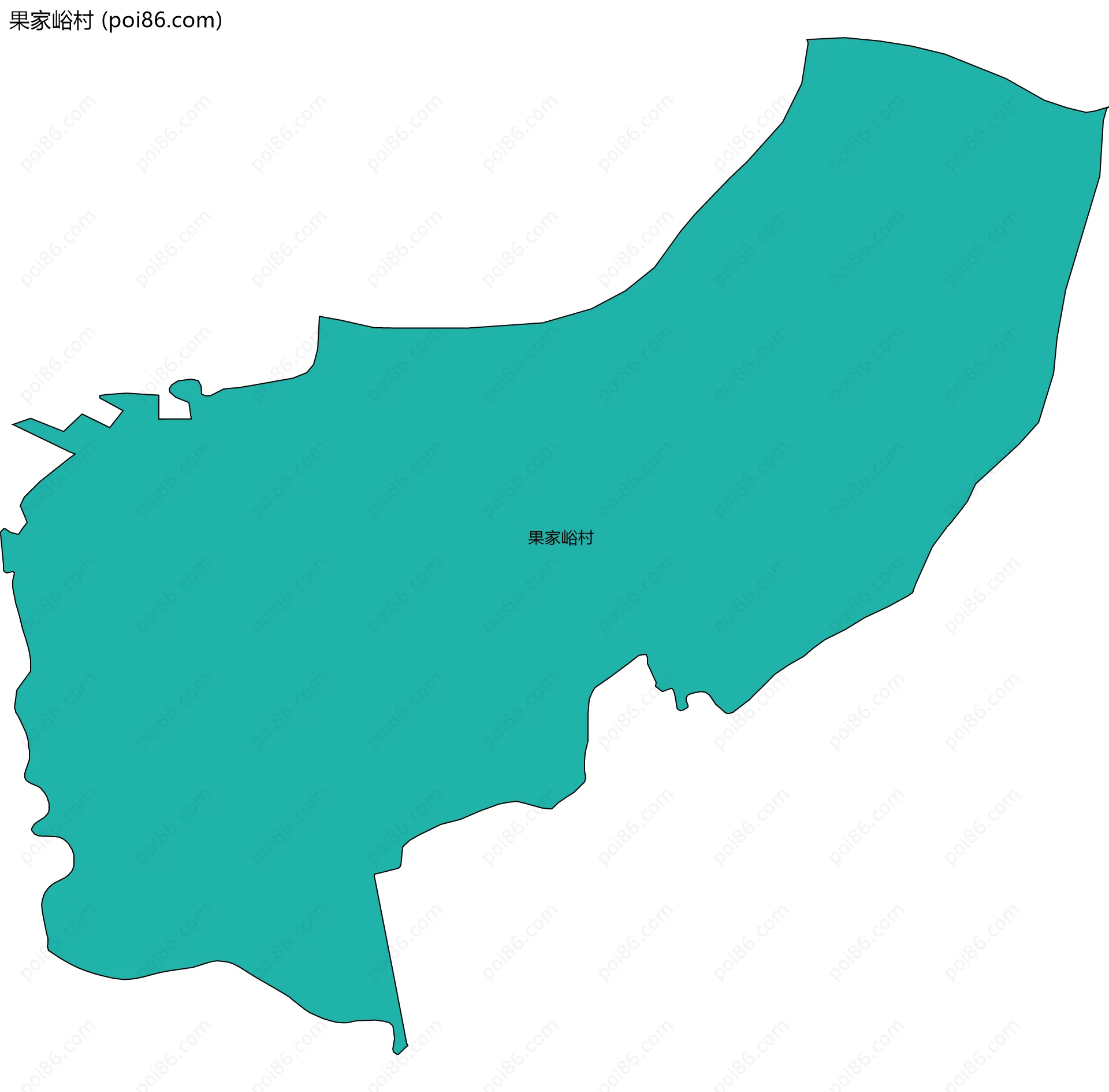果家峪村边界地图