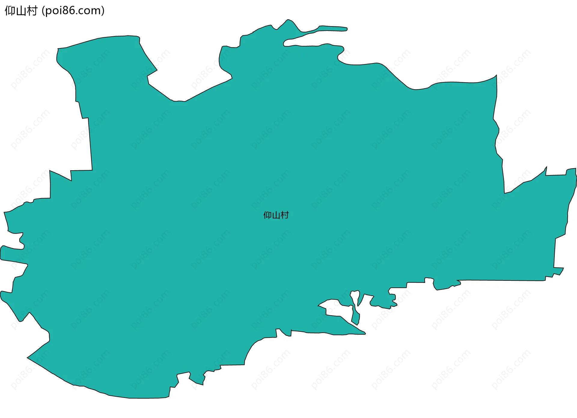 仰山村边界地图