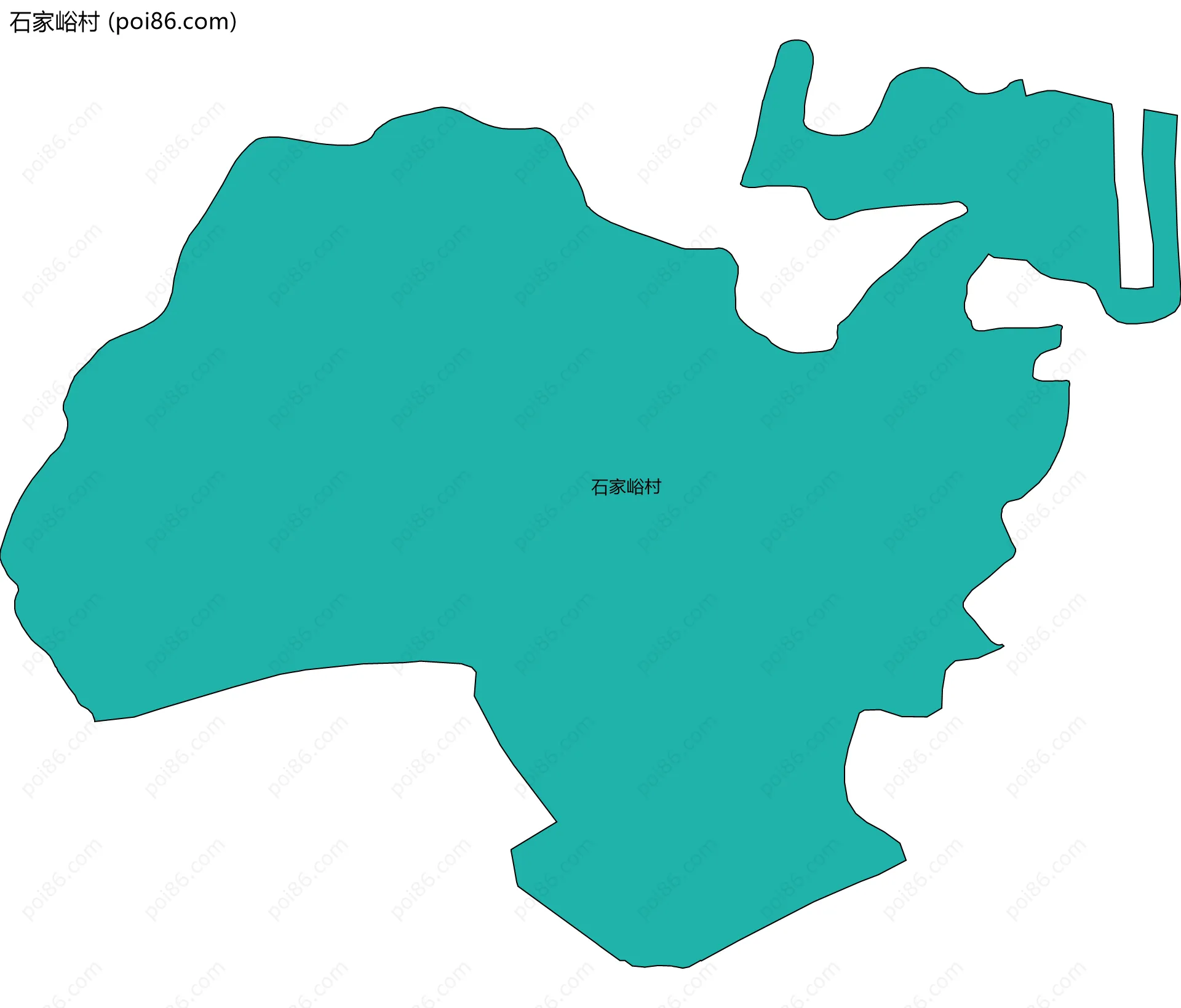 石家峪村边界地图