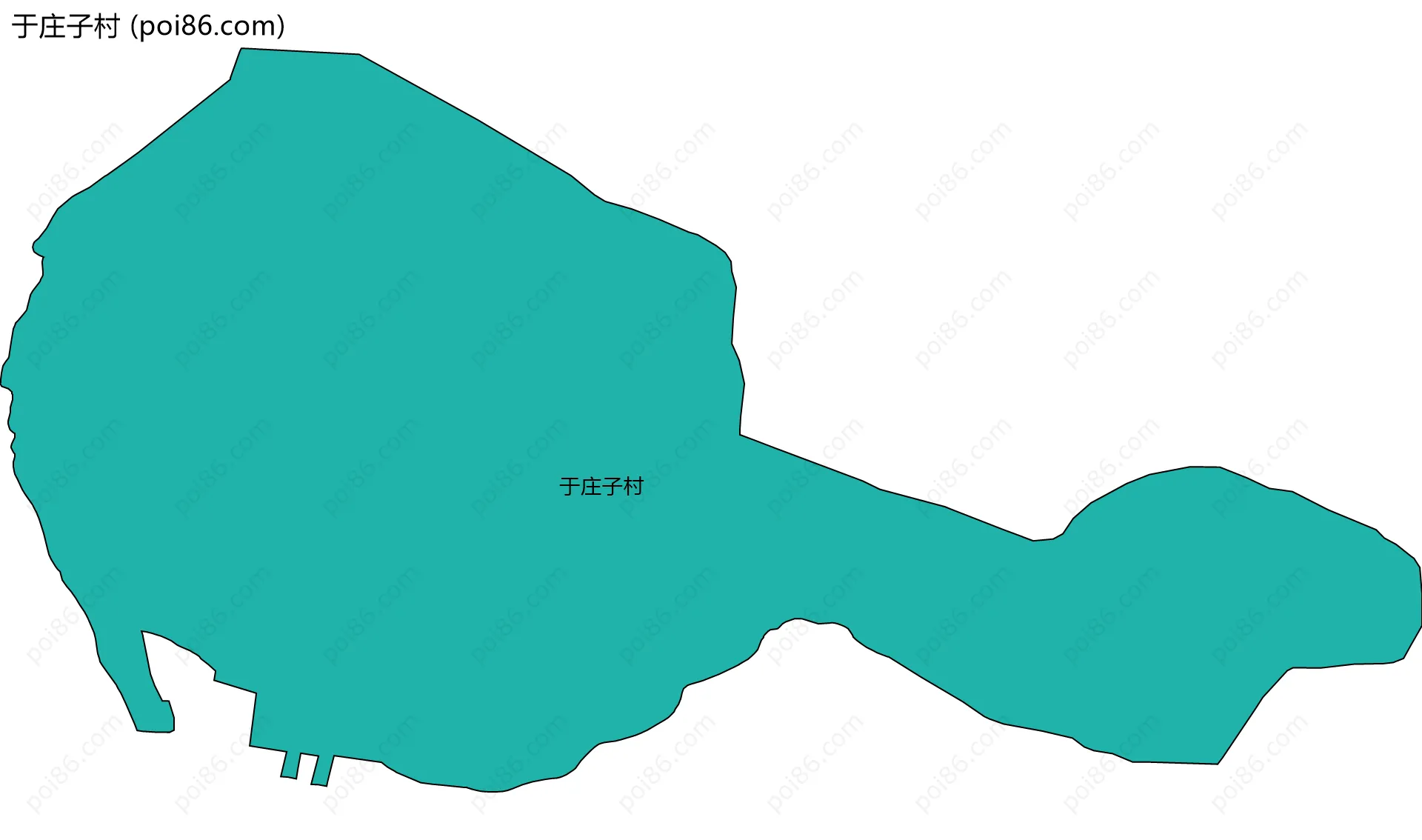 于庄子村边界地图
