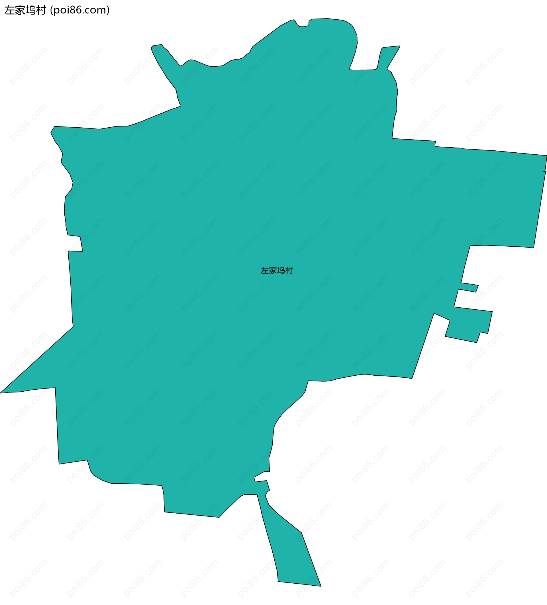 左家坞村边界地图