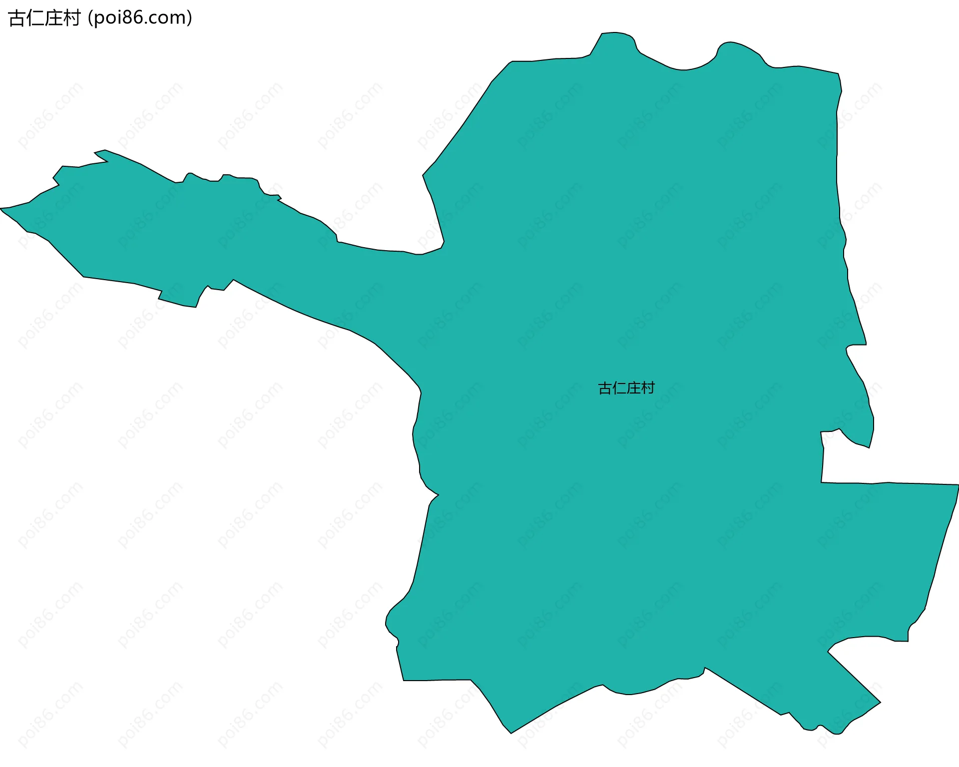 古仁庄村边界地图