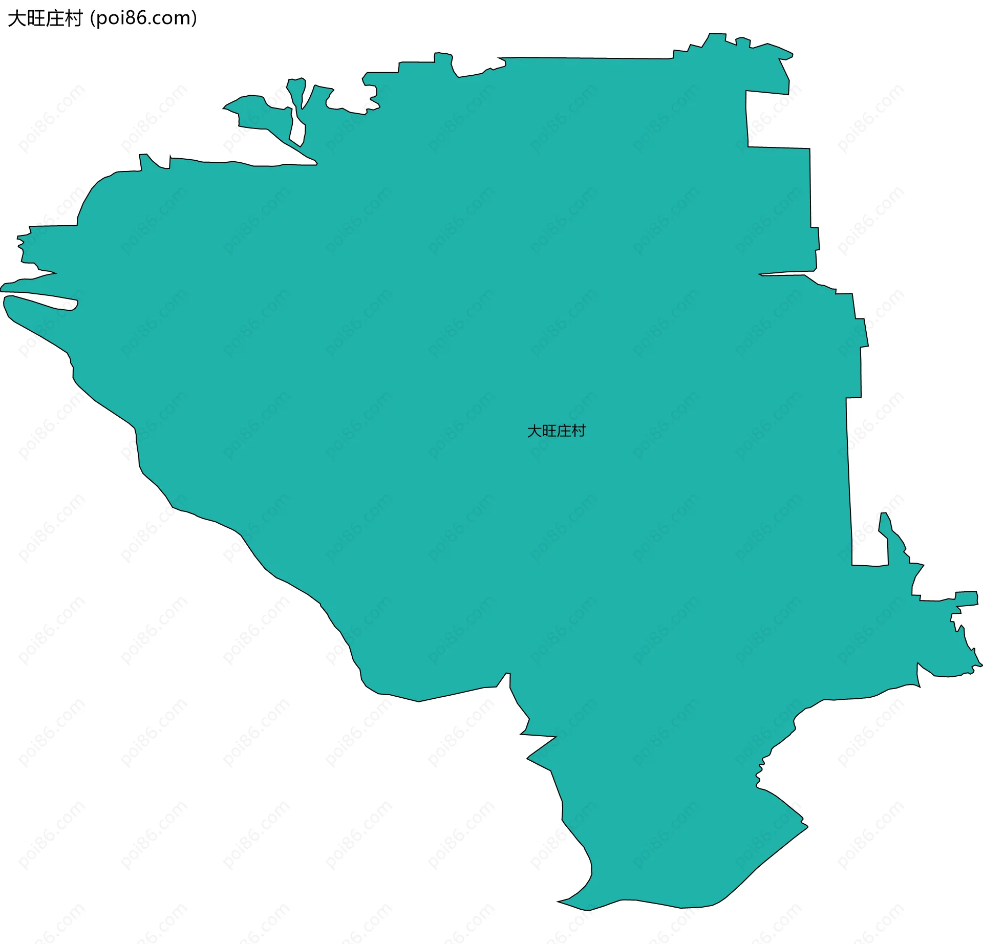 大旺庄村边界地图