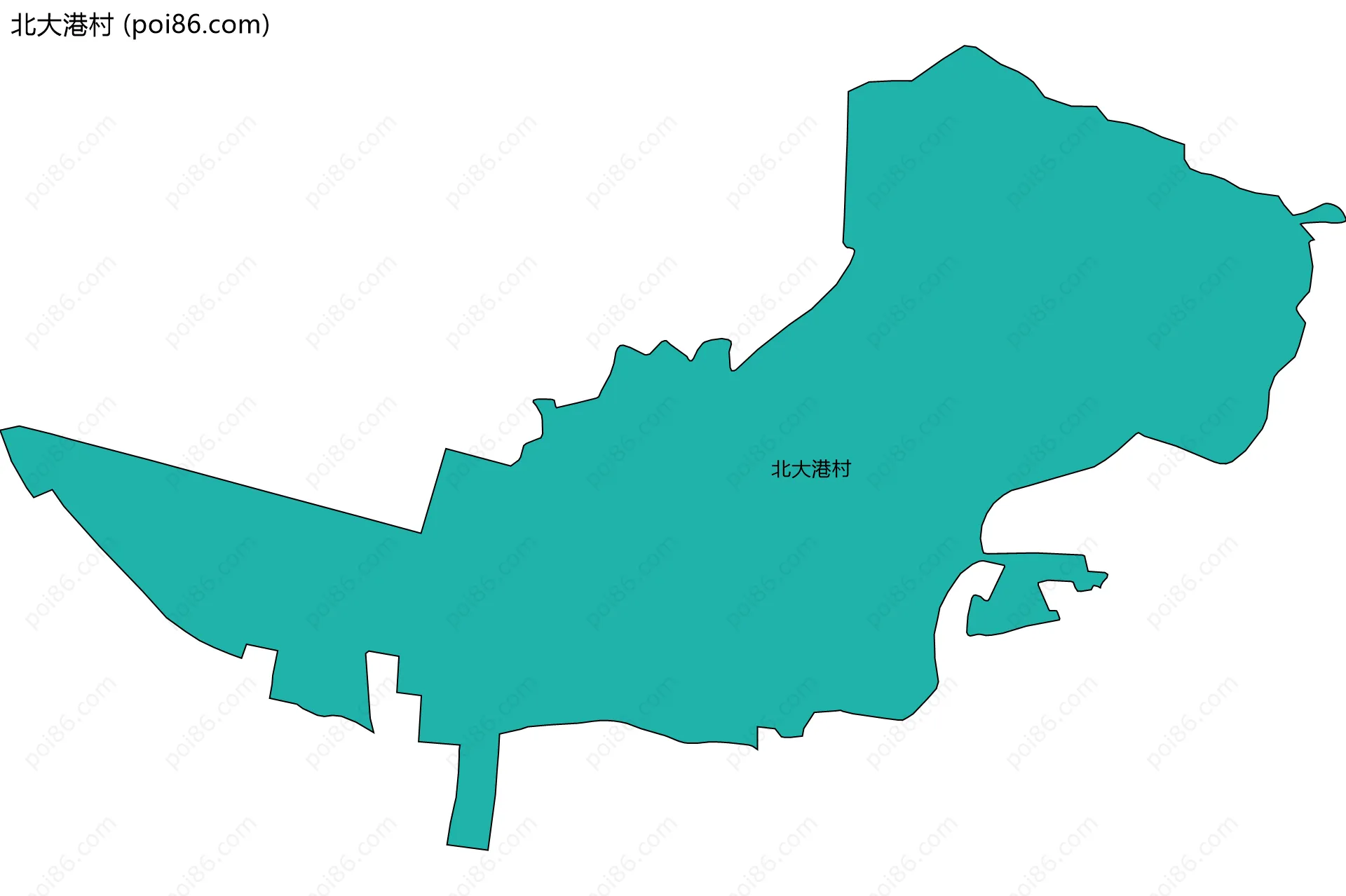 北大港村边界地图