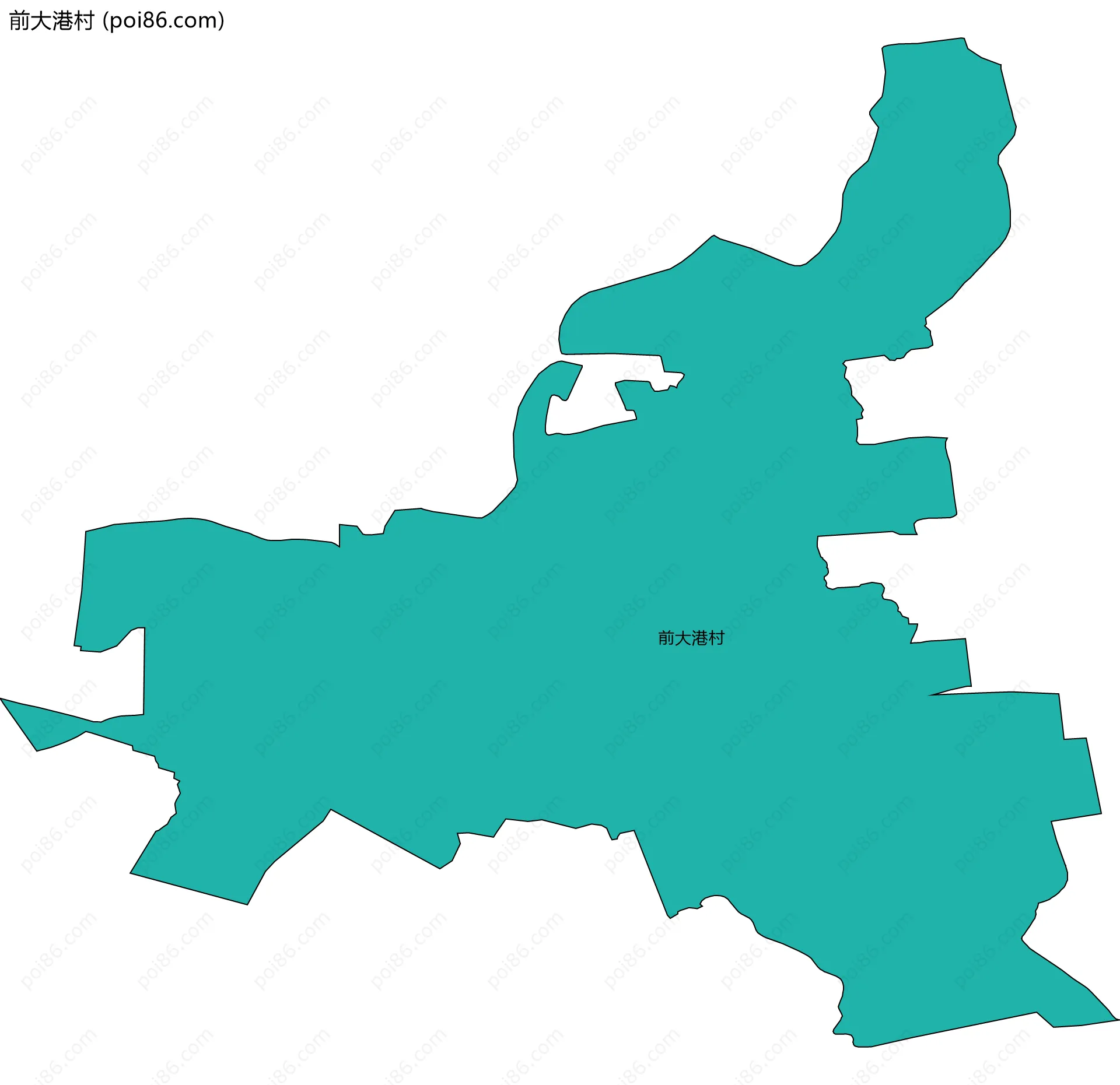 前大港村边界地图