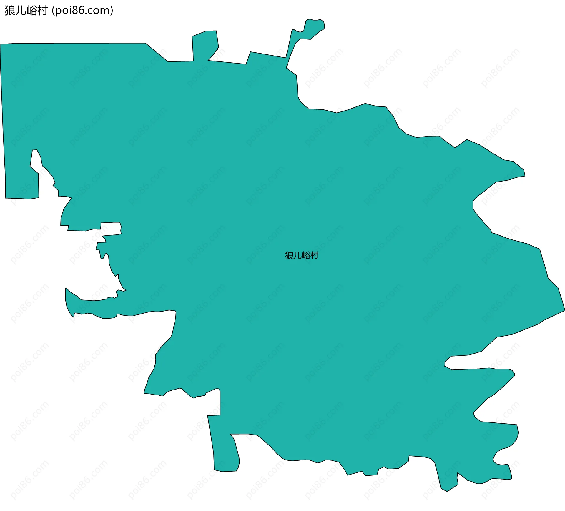 狼儿峪村边界地图