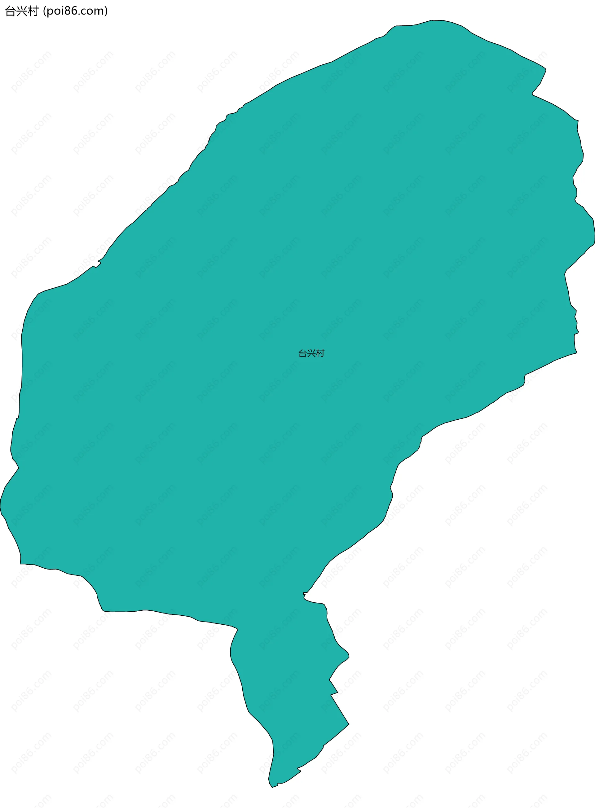 台兴村边界地图