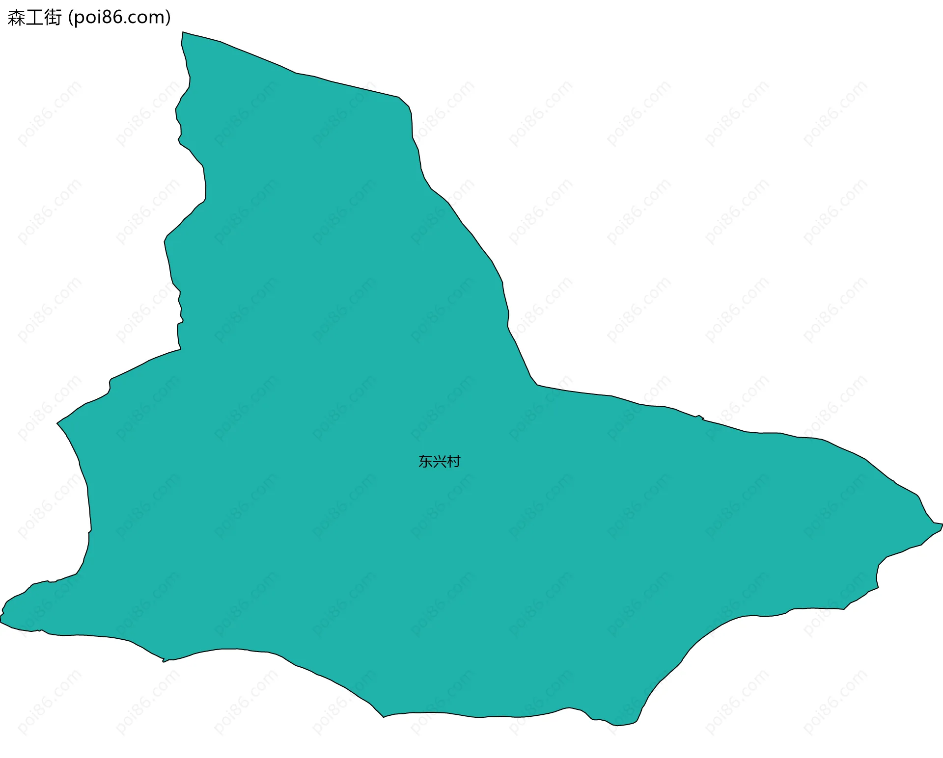 森工街边界地图(五级行政区划)