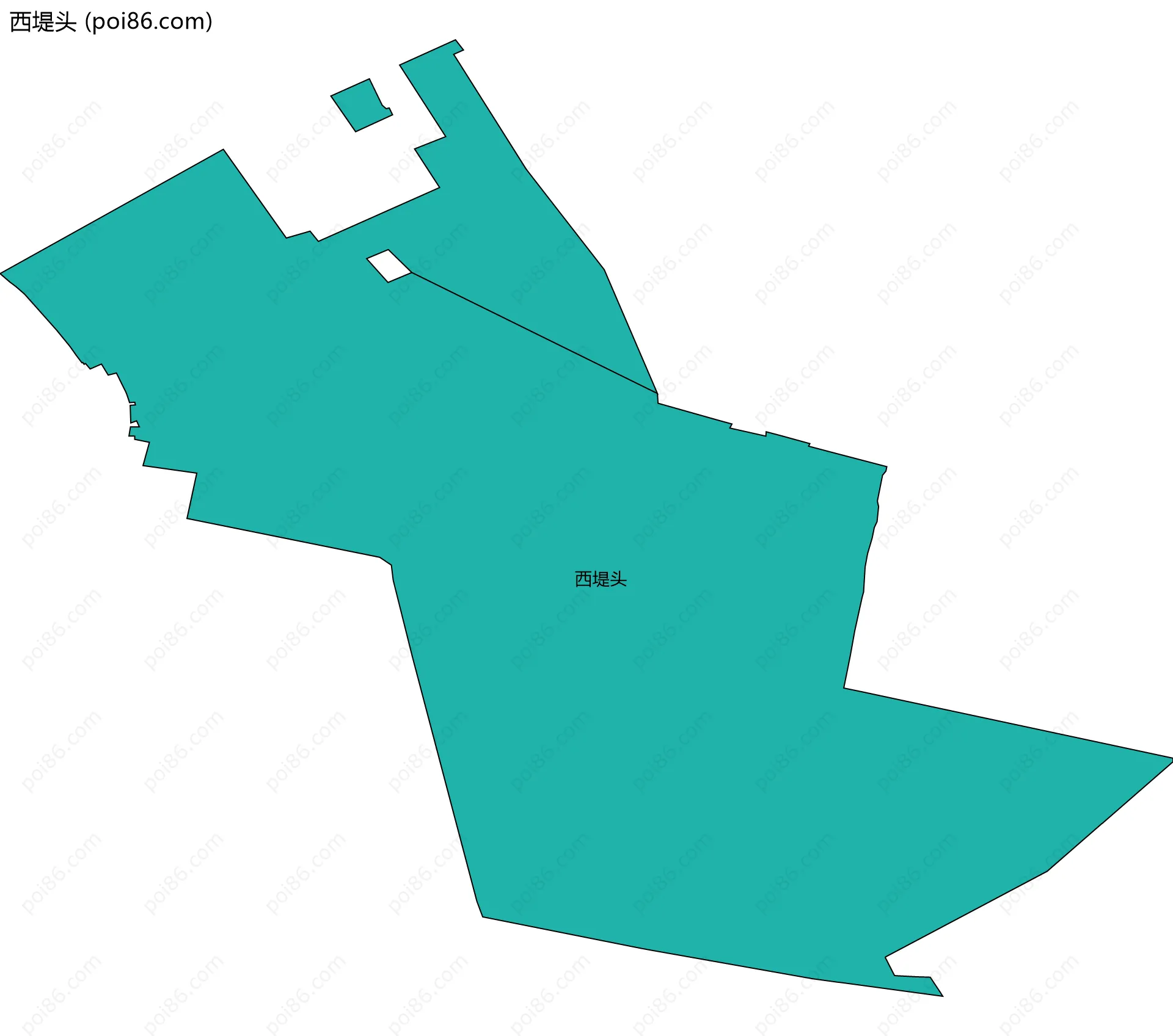 西堤头边界地图