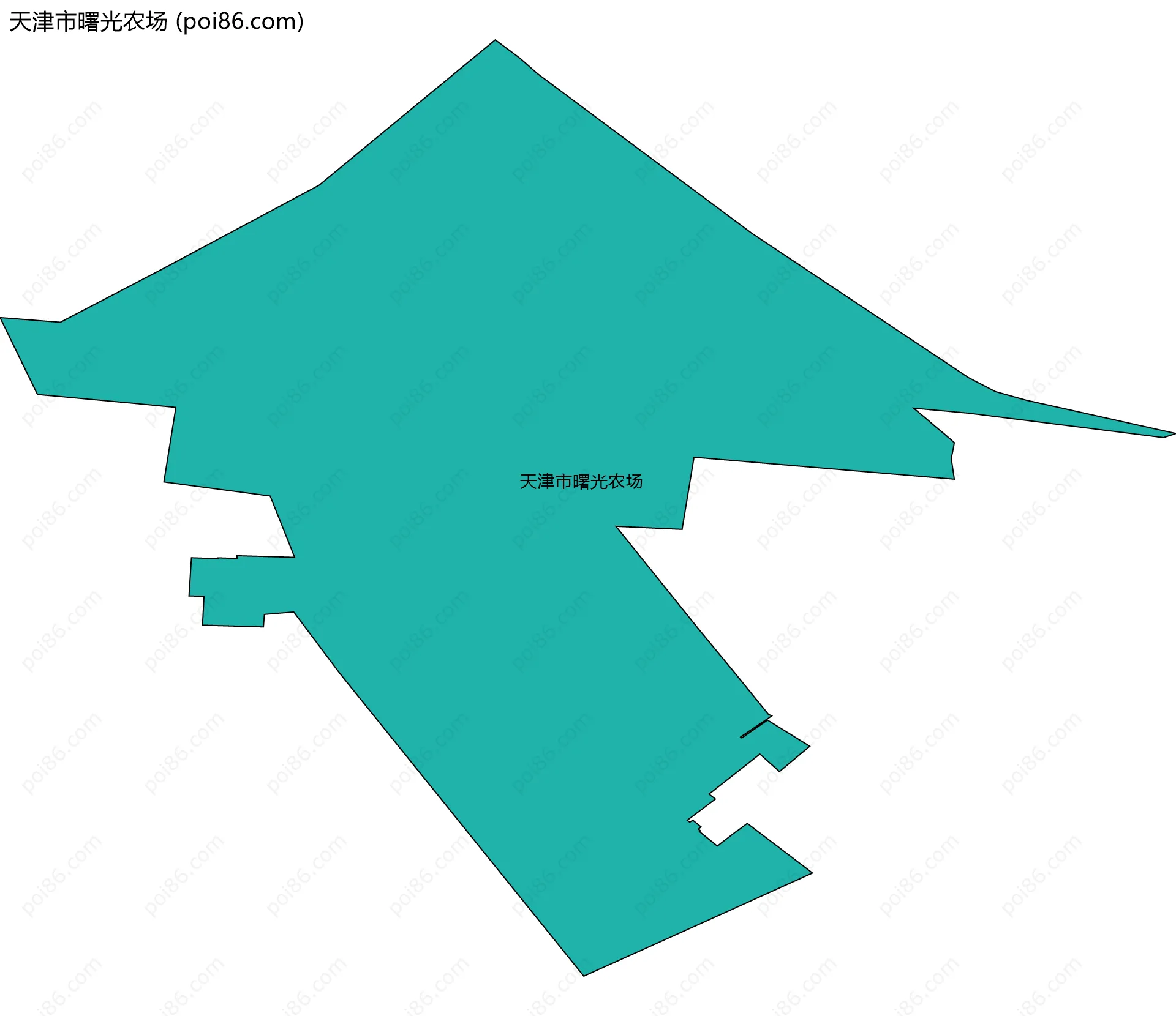 天津市曙光农场边界地图