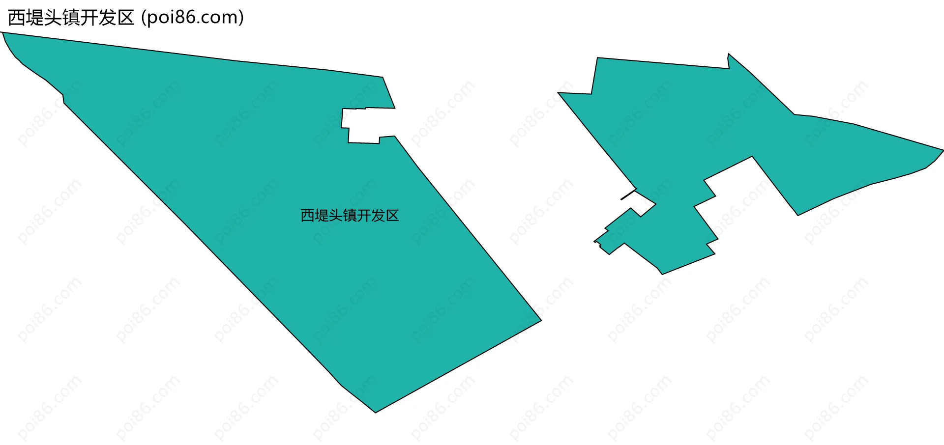 西堤头镇开发区边界地图