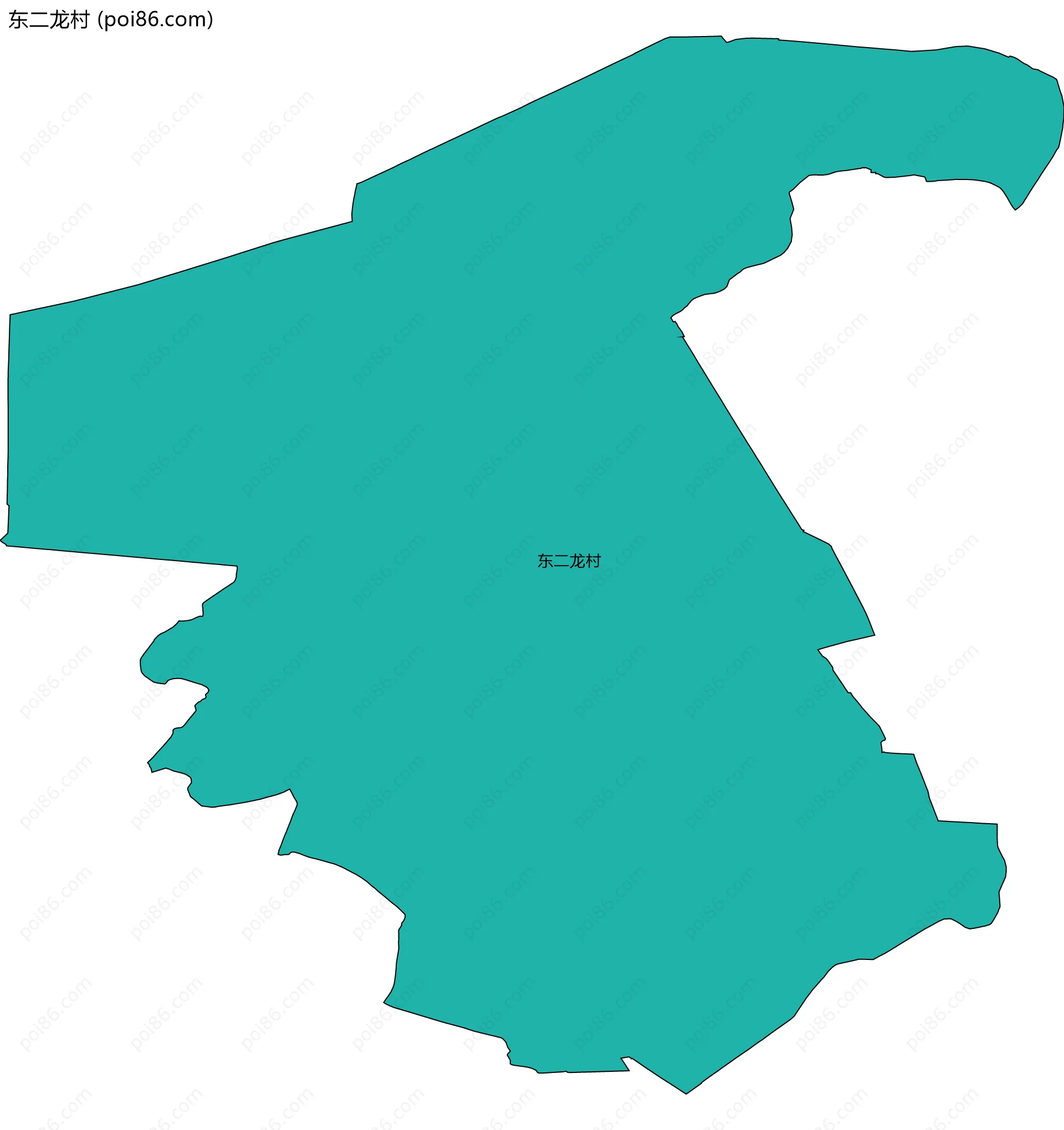 东二龙村边界地图