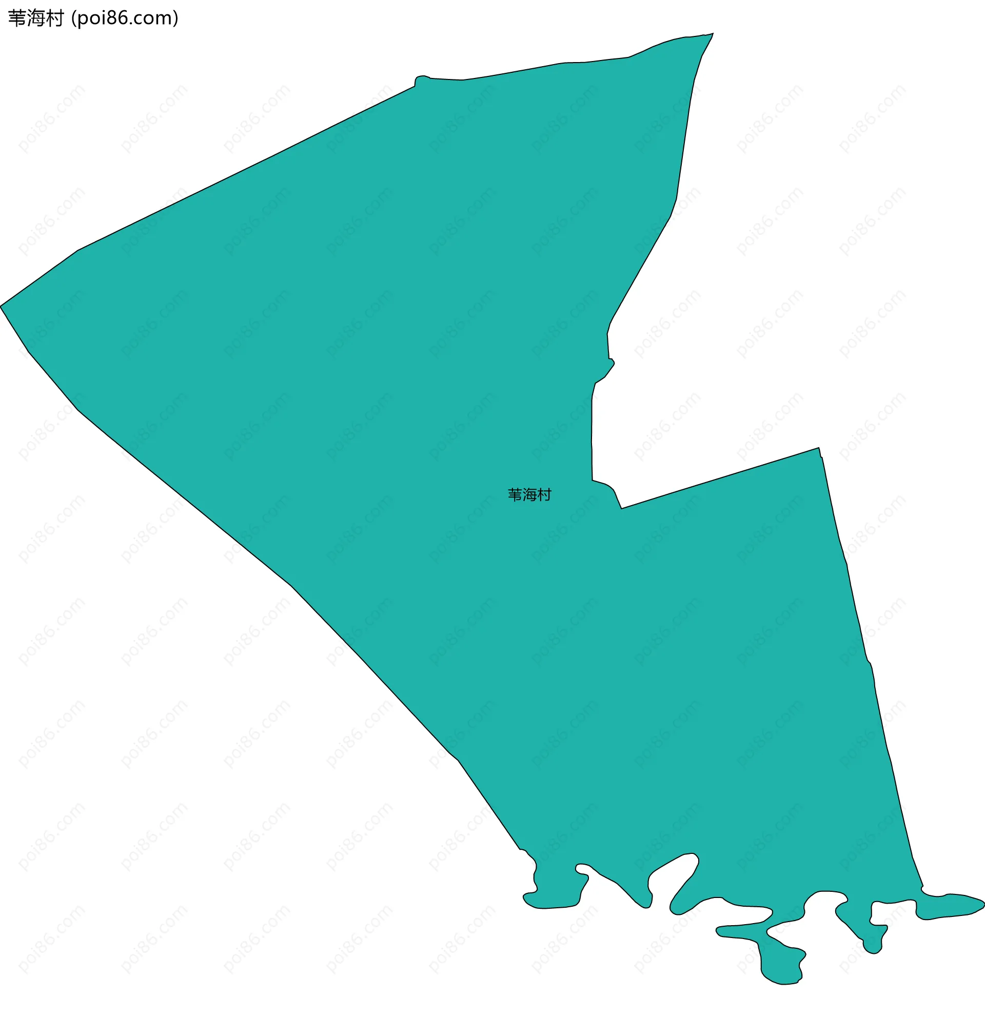 苇海村边界地图