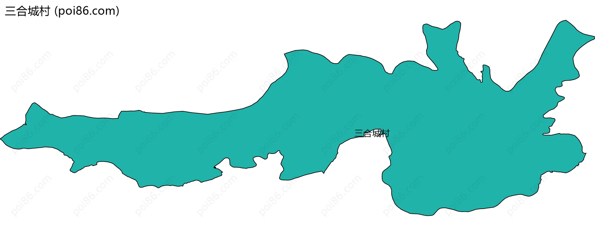 三合城村边界地图