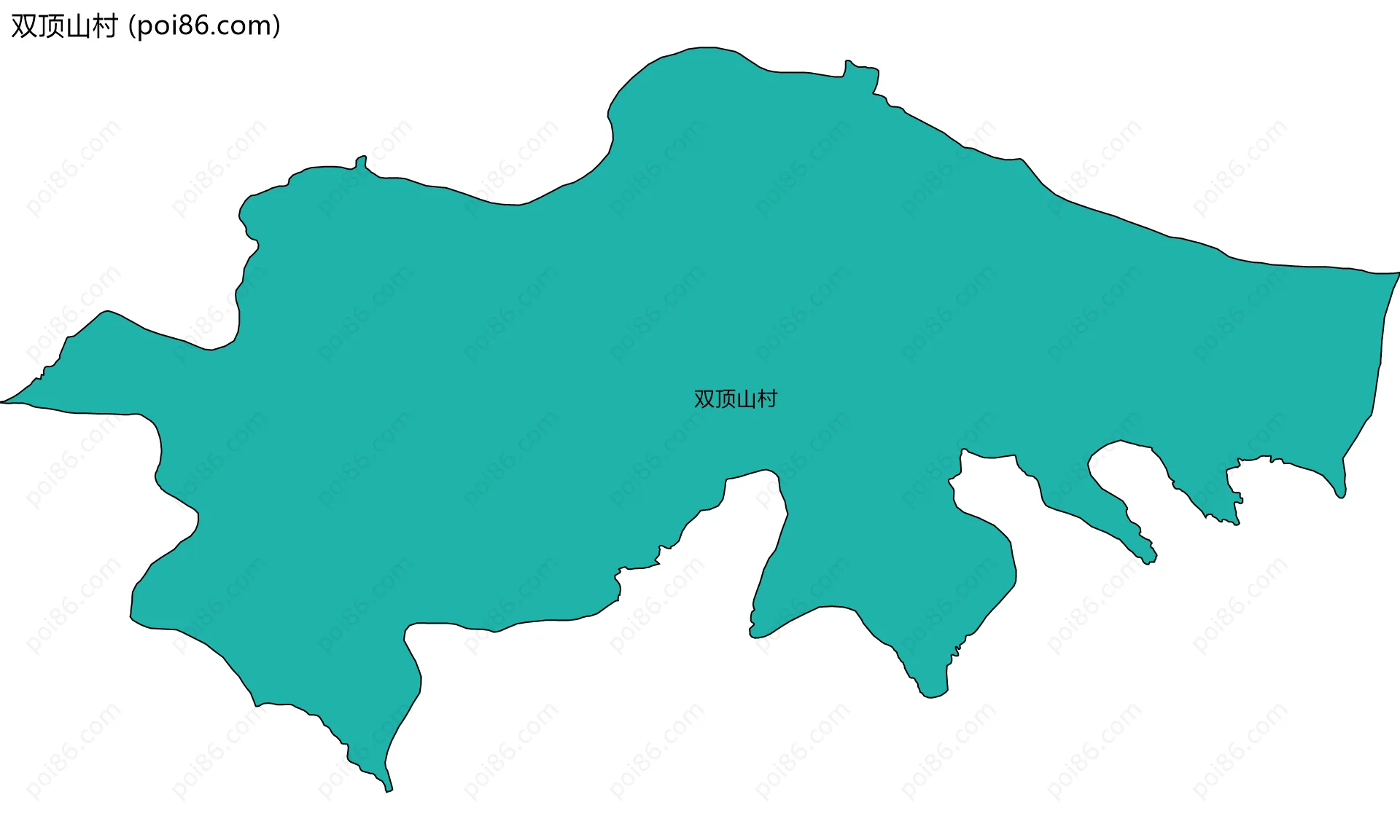 双顶山村边界地图