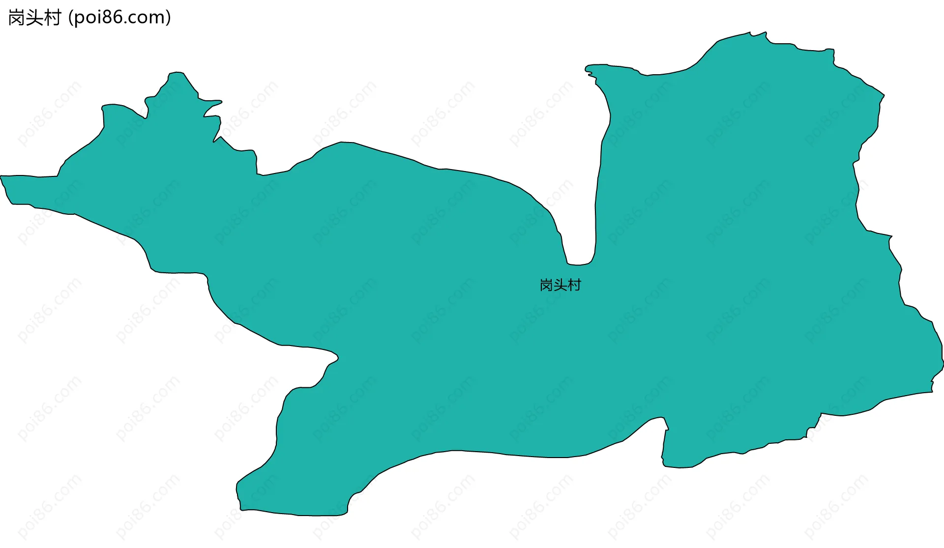 岗头村边界地图