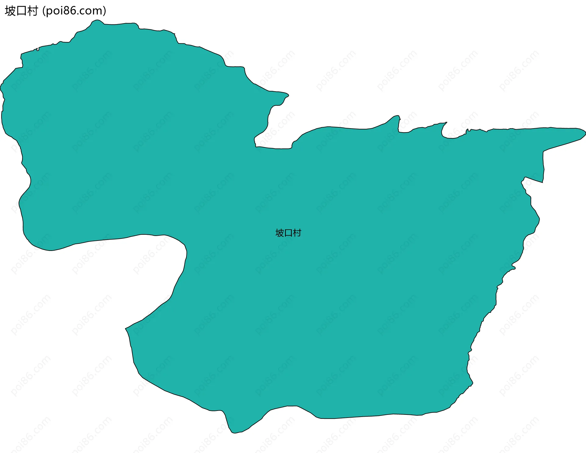 坡口村边界地图