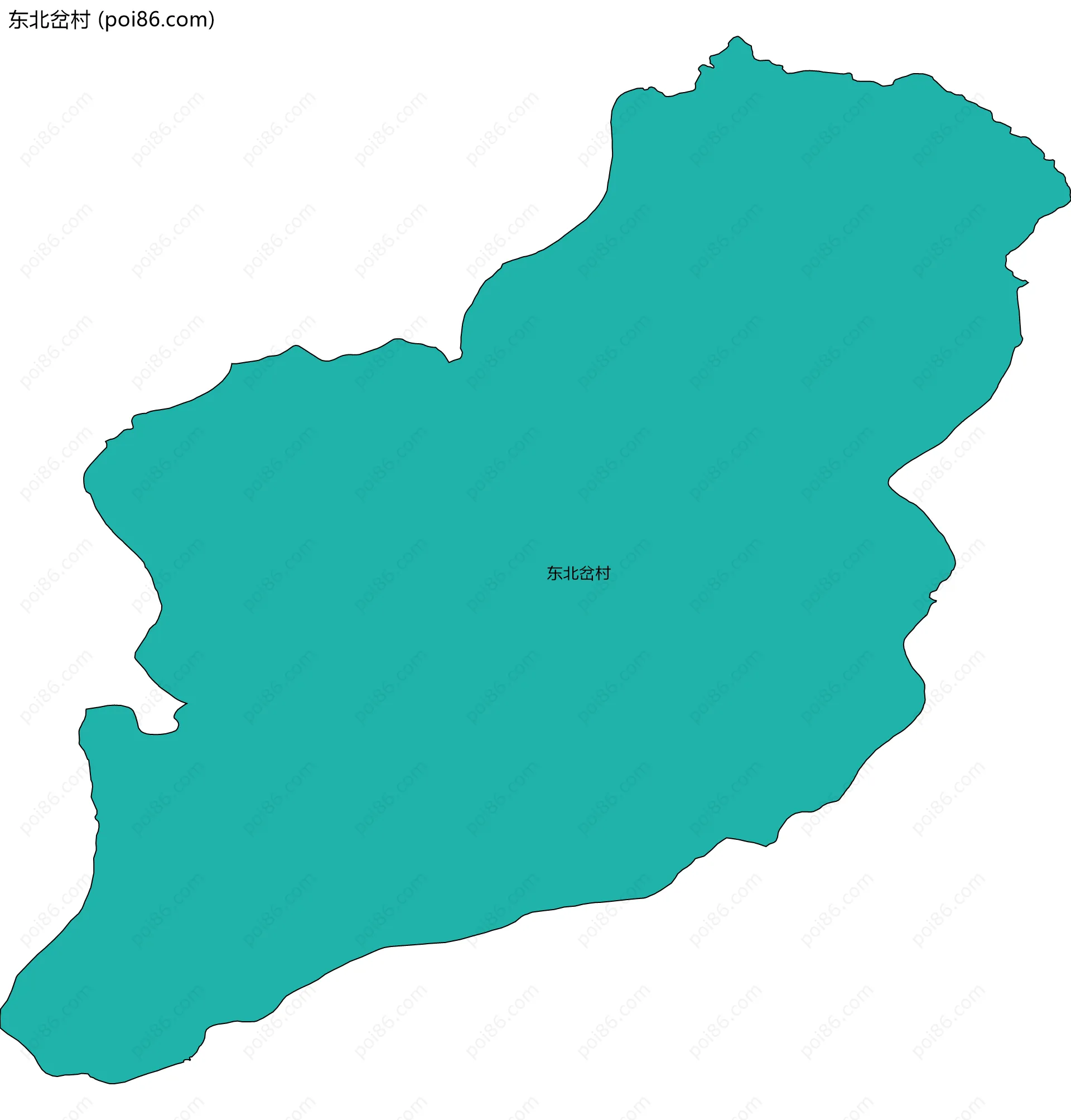 东北岔村边界地图