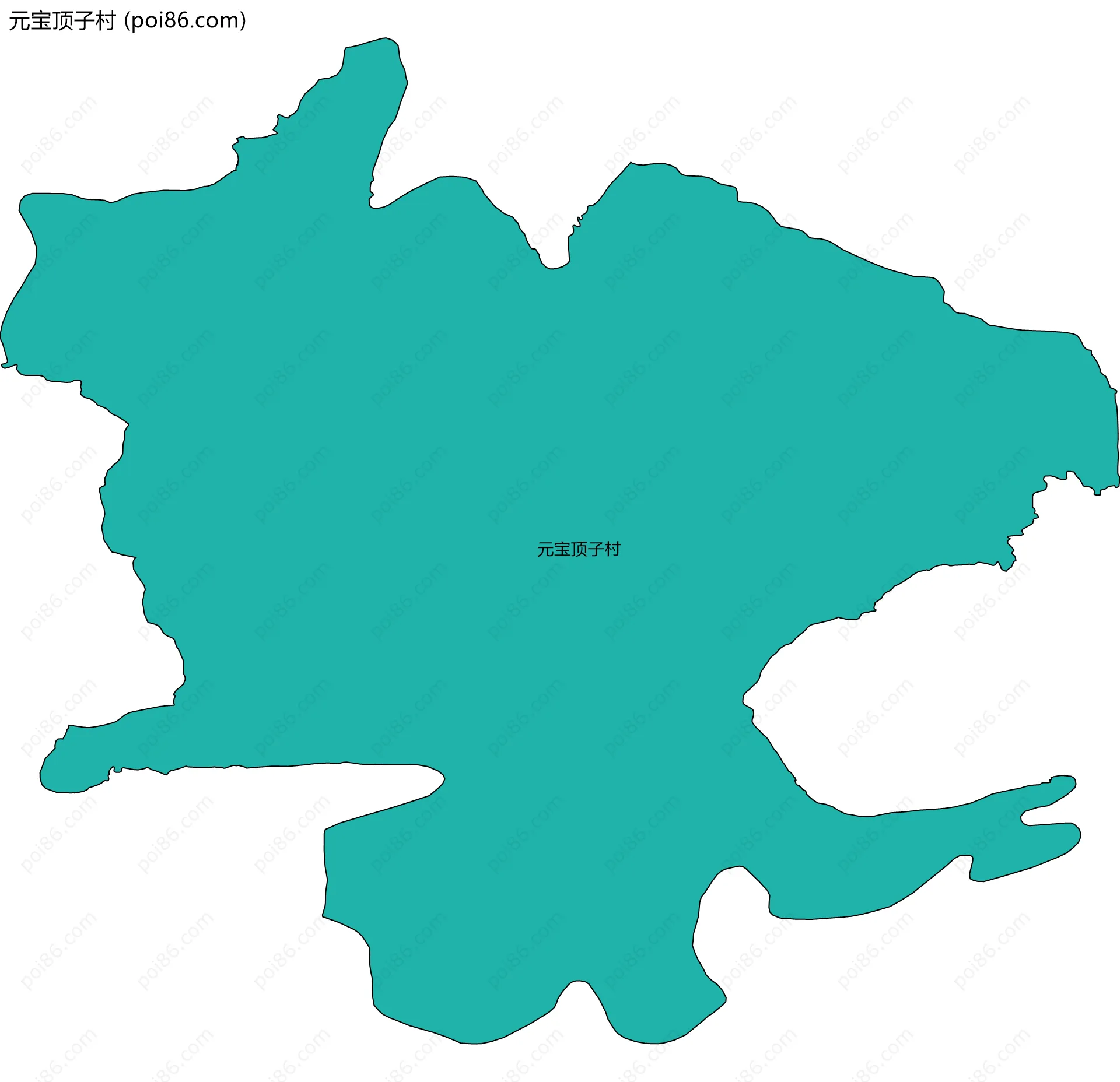 元宝顶子村边界地图