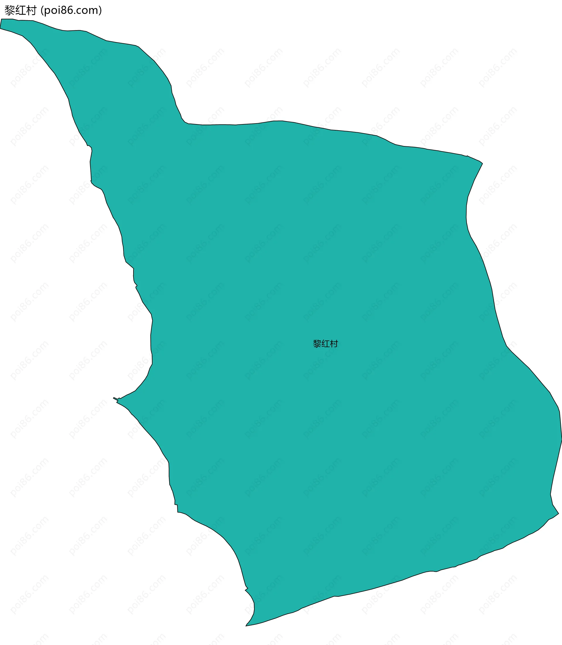 黎红村边界地图