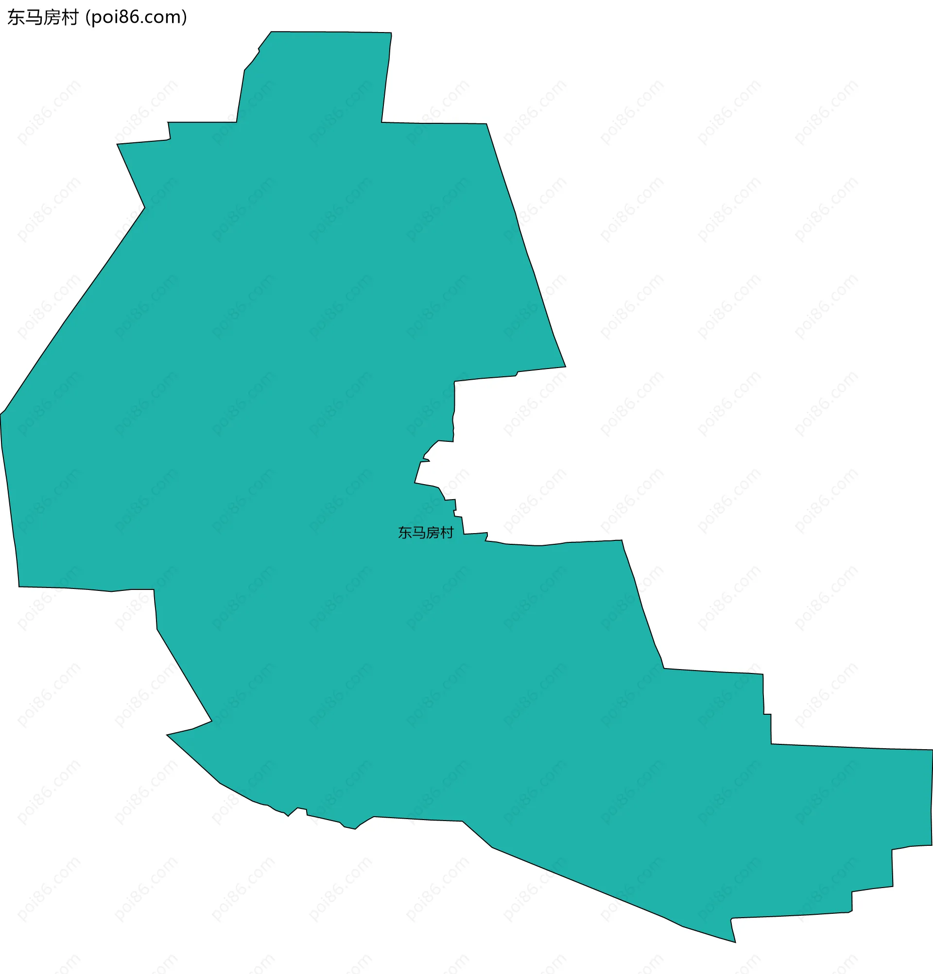 东马房村边界地图