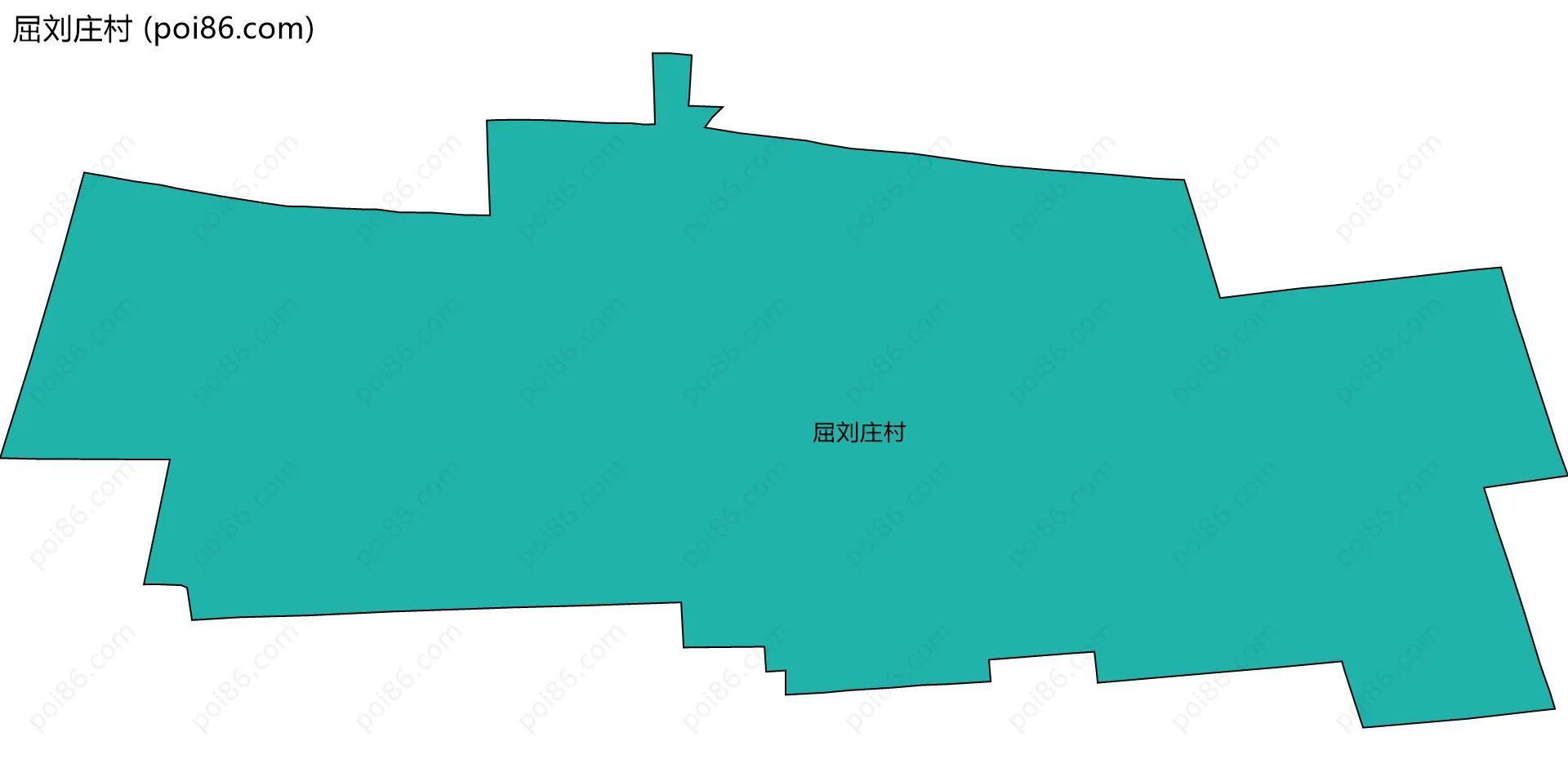 屈刘庄村边界地图