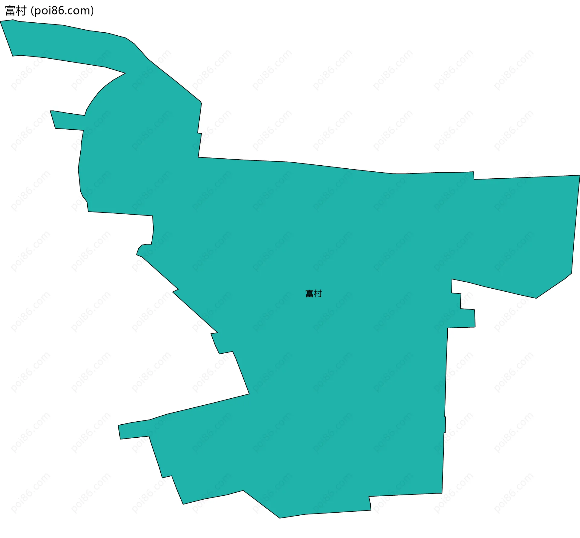 富村边界地图