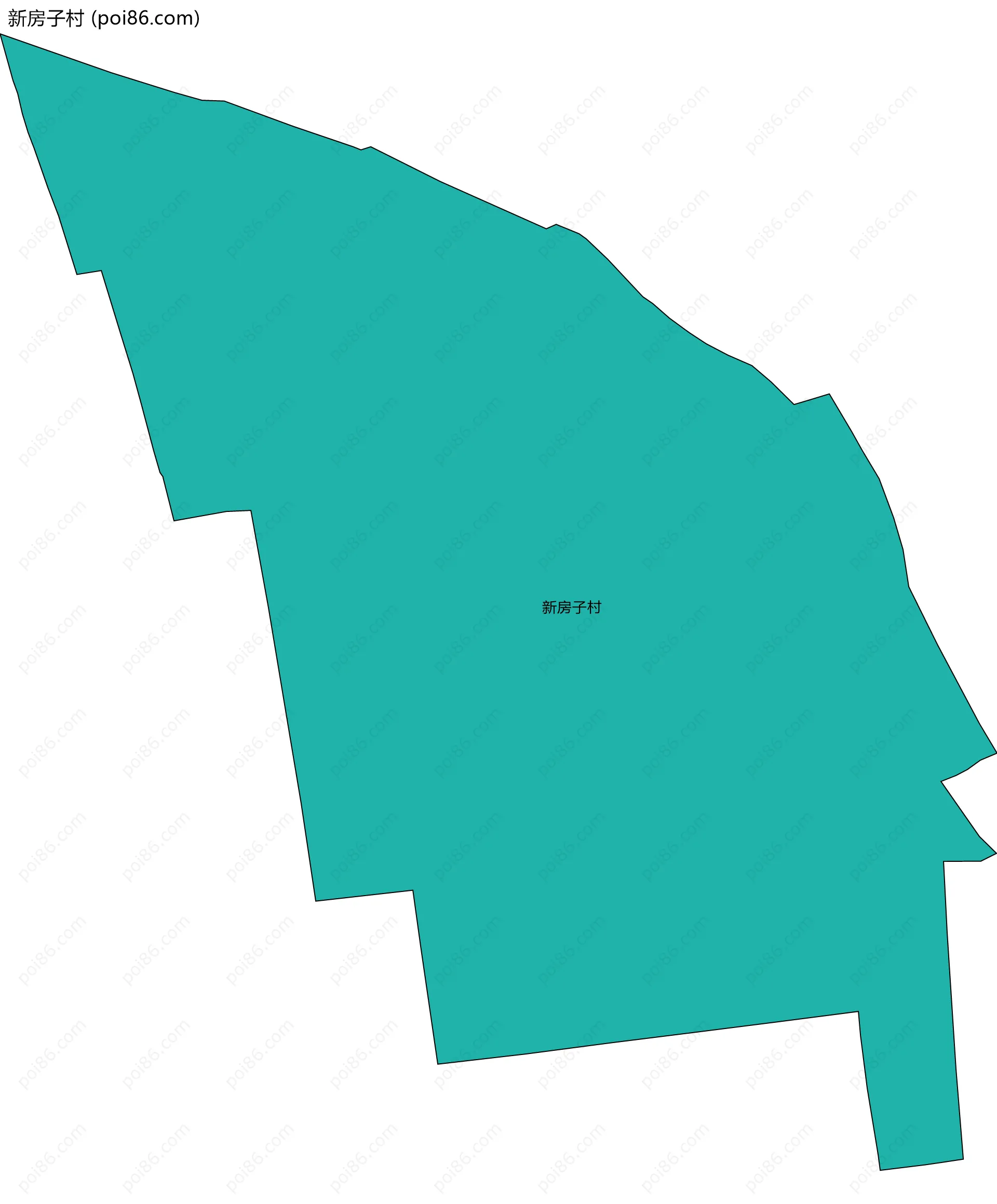 新房子村边界地图