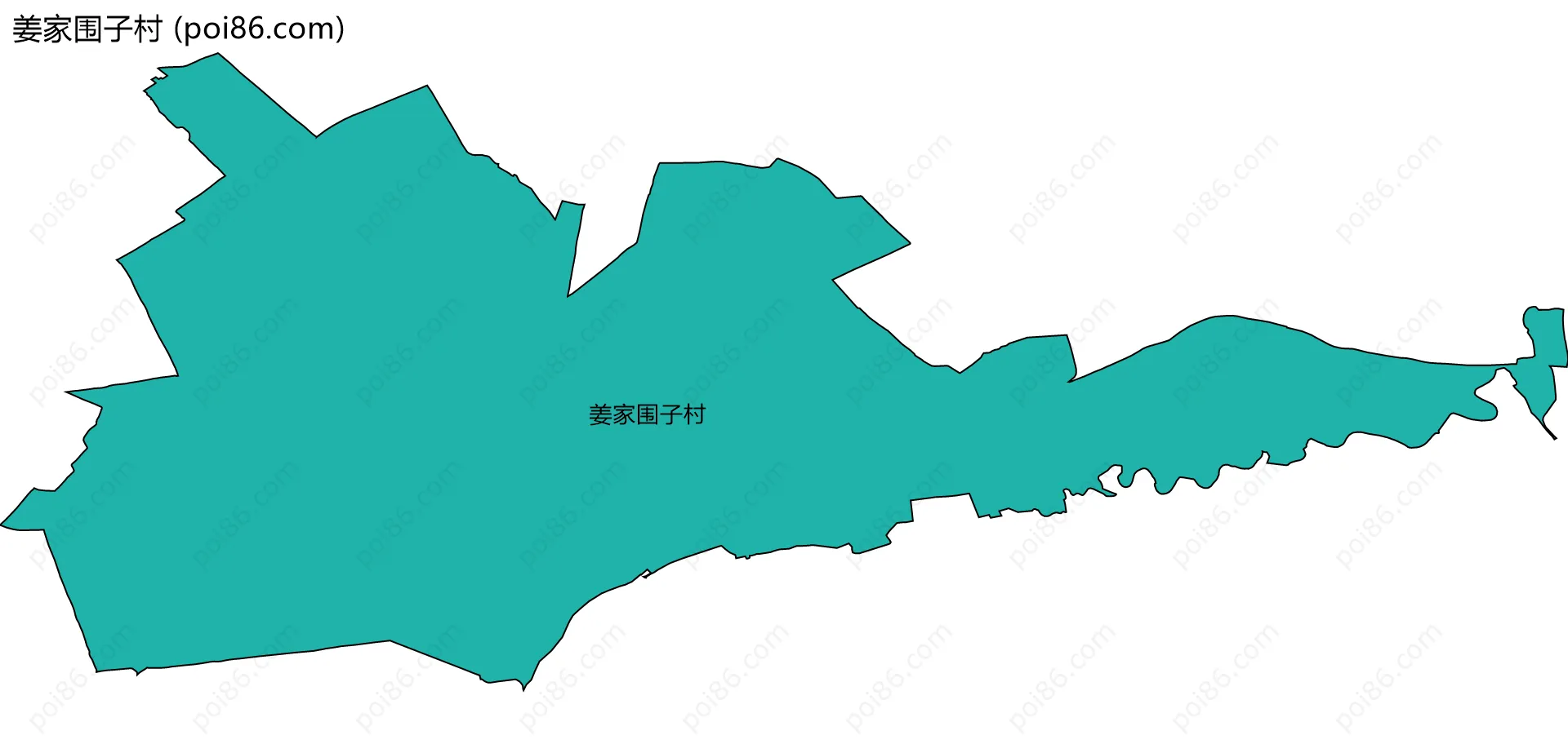 姜家围子村边界地图