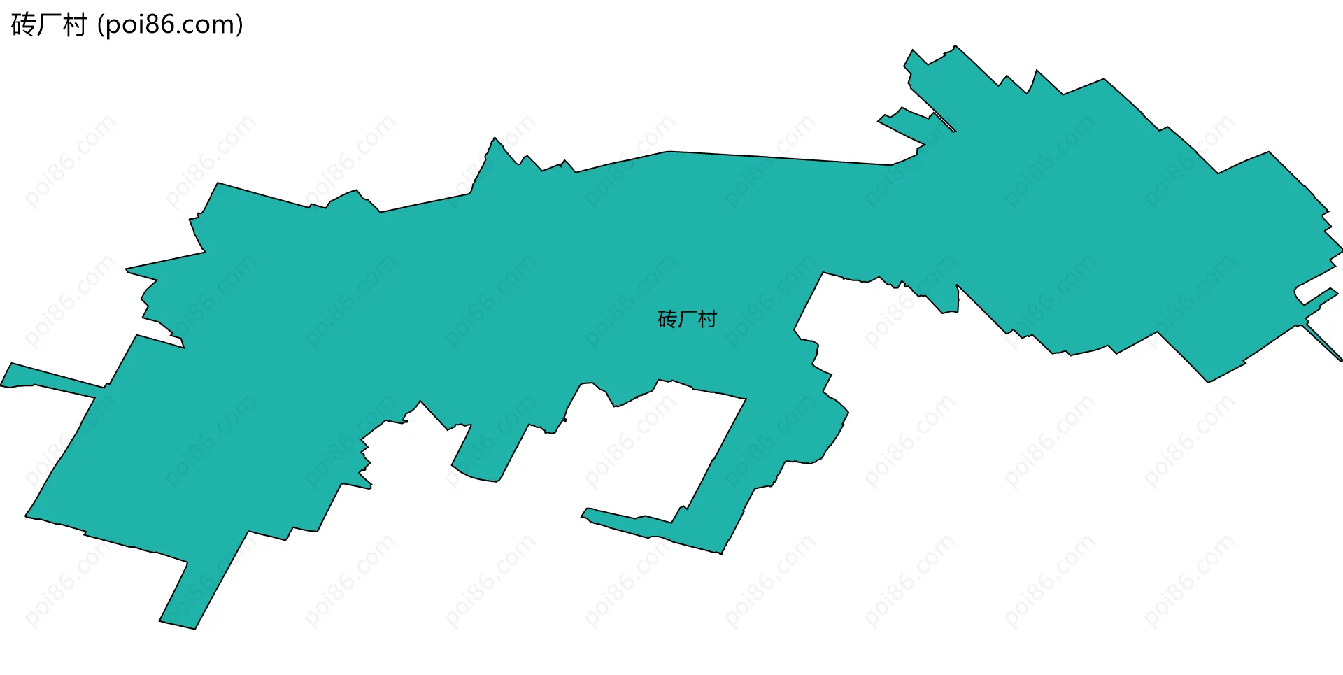 砖厂村边界地图