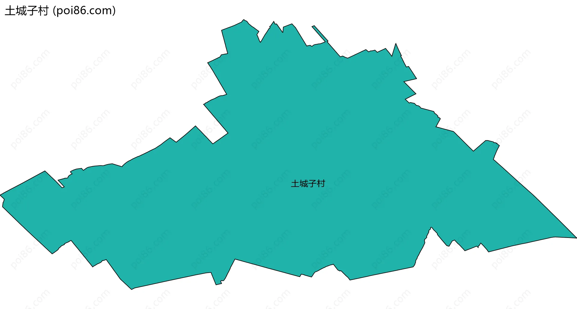 土城子村边界地图