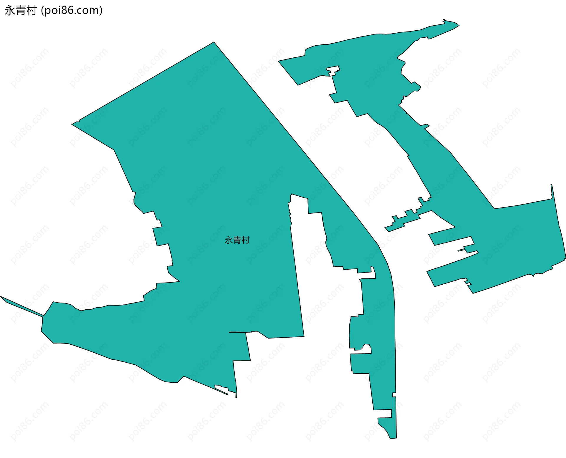 永青村边界地图