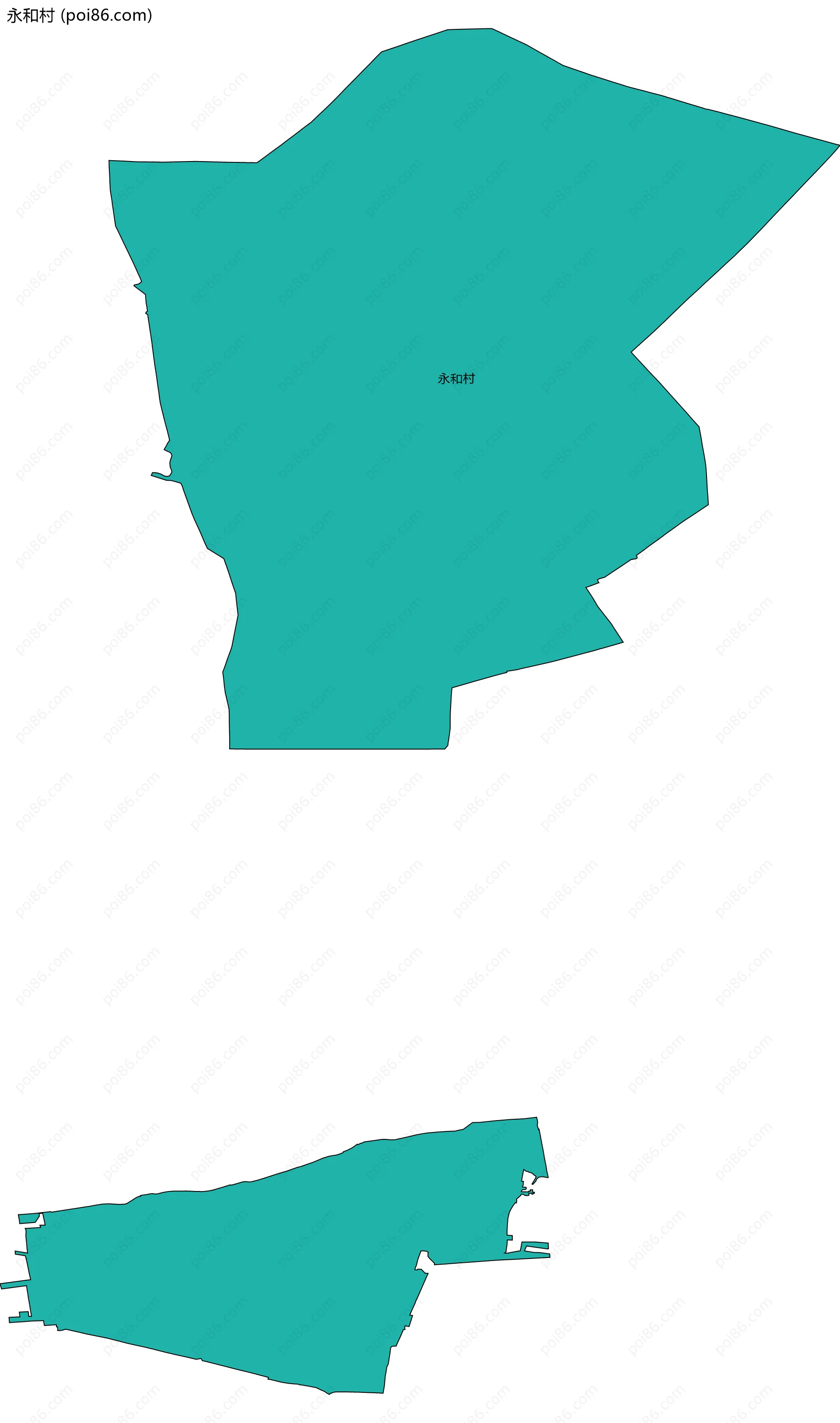 永和村边界地图