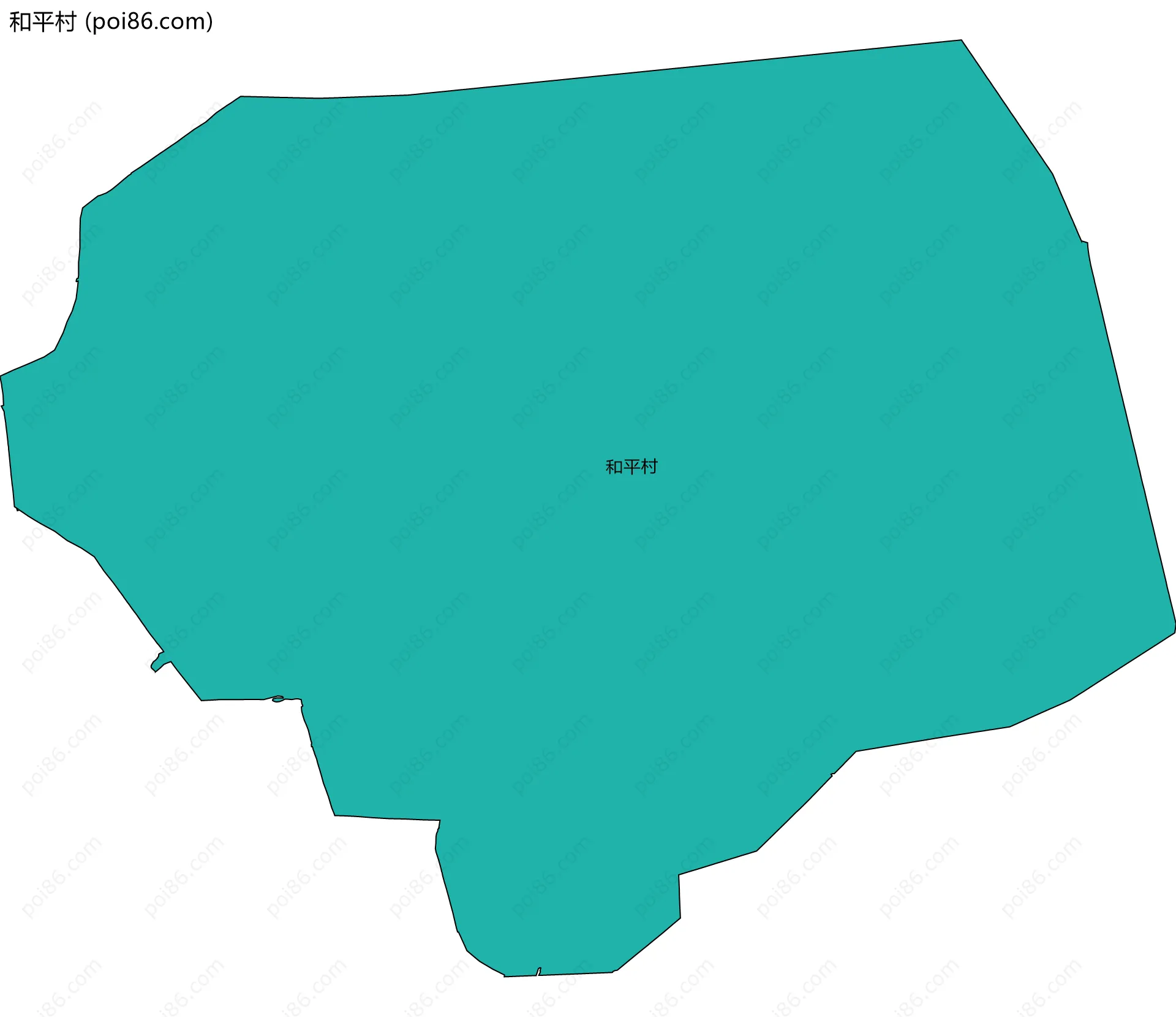 和平村边界地图