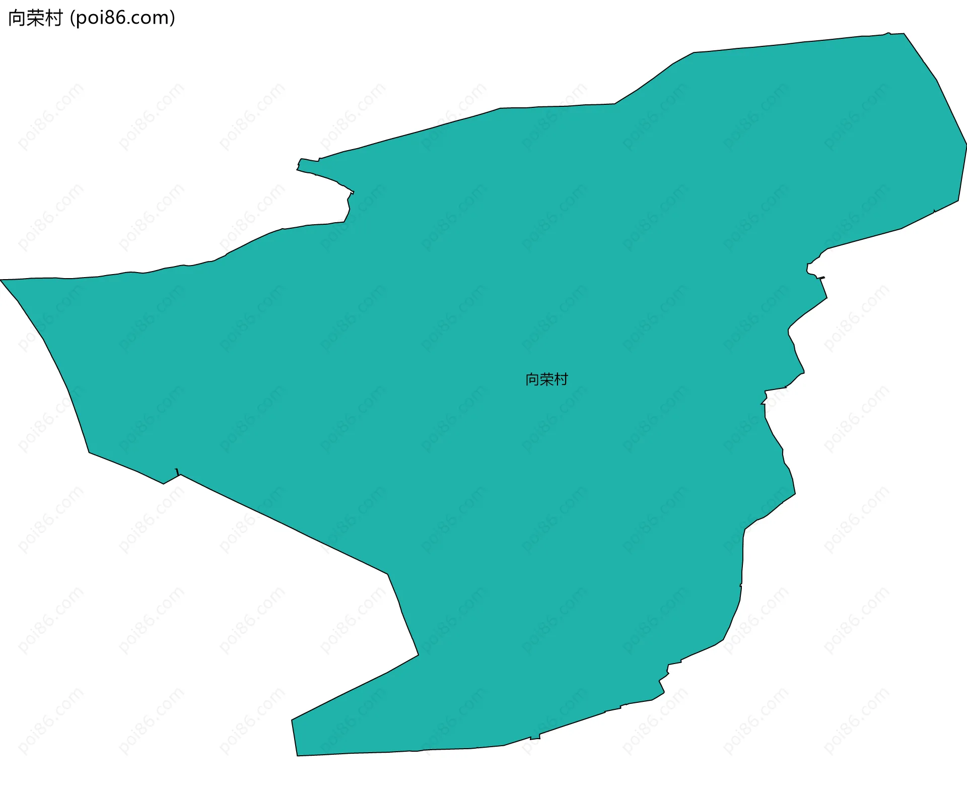 向荣村边界地图
