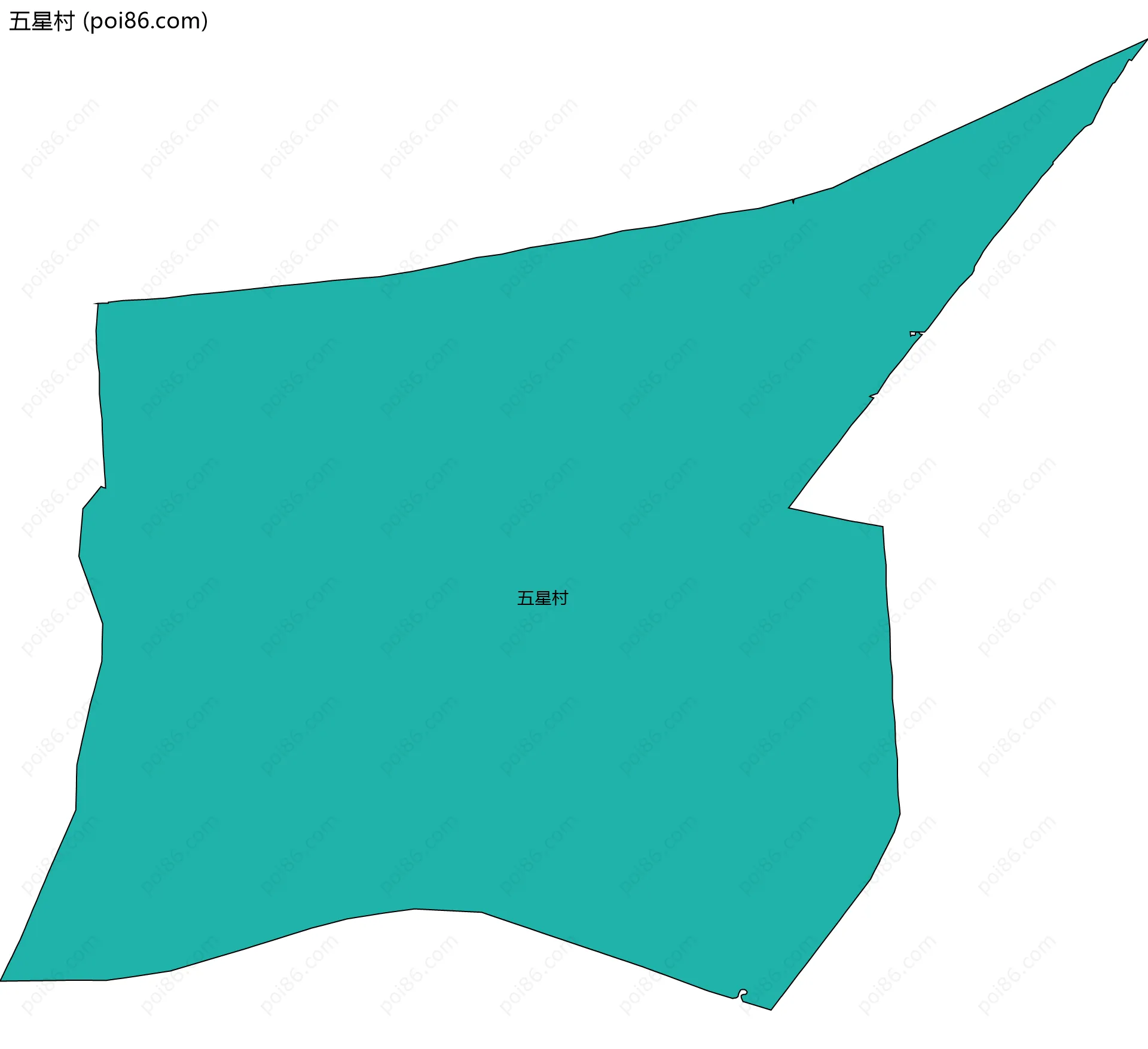 五星村边界地图