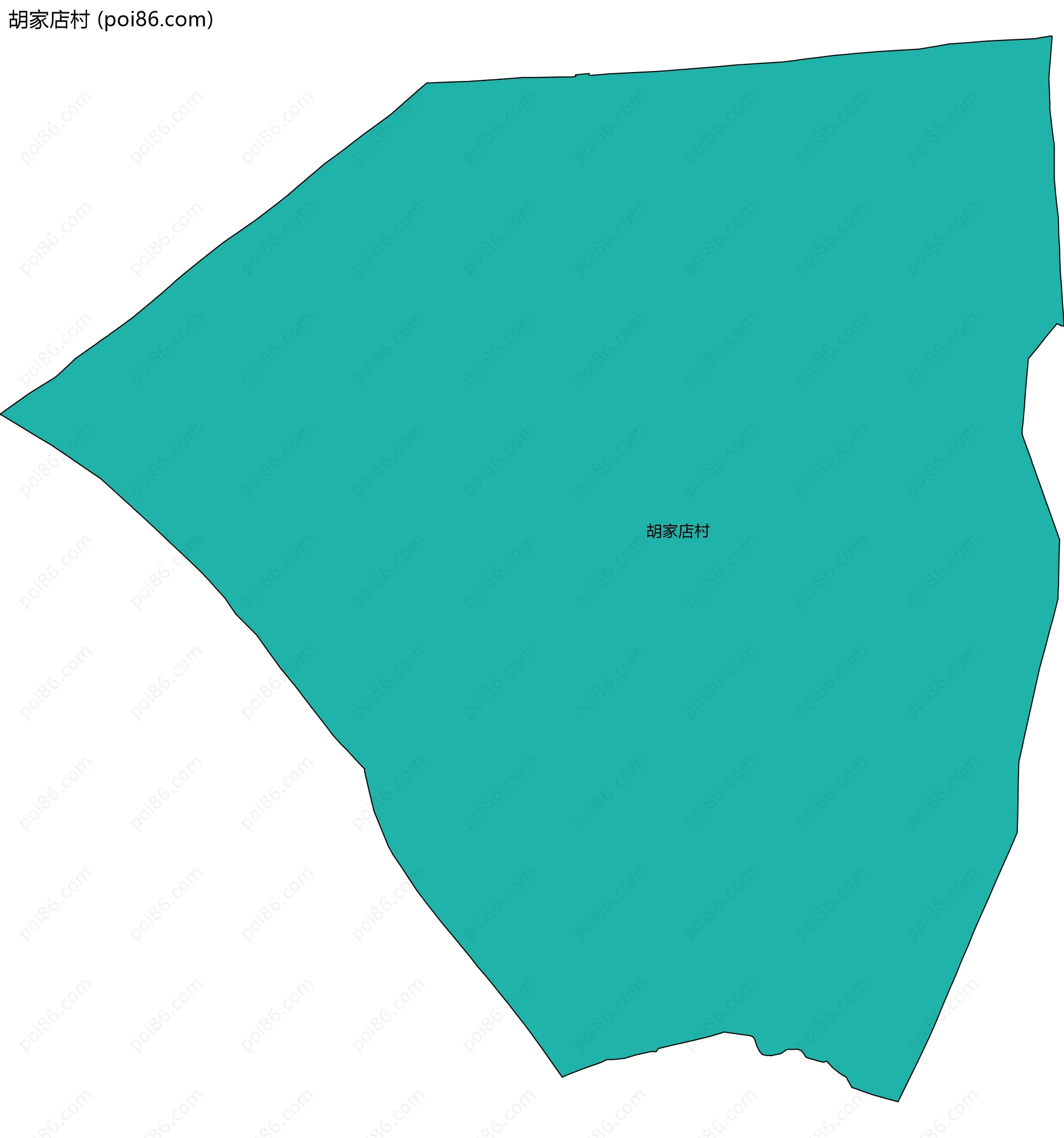 胡家店村边界地图