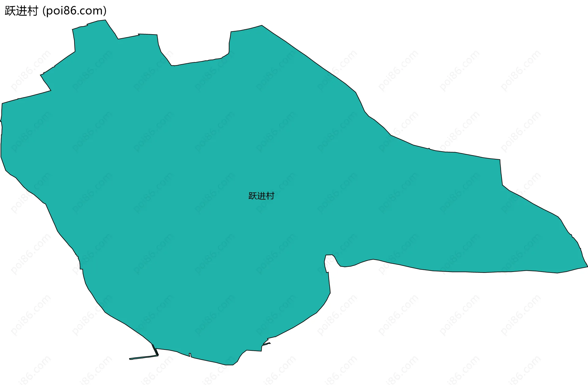 跃进村边界地图