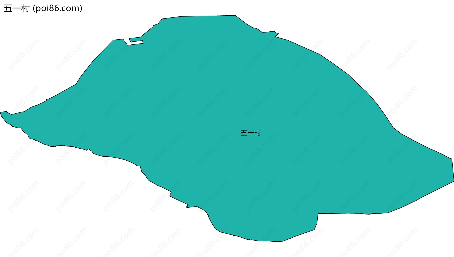 五一村边界地图